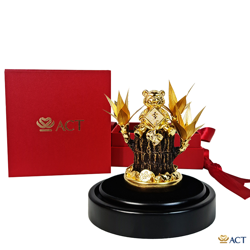 Quà tặng Hổ Tài Lộc Vàng Lá 24k ACT GOLD ISO 9001:2015