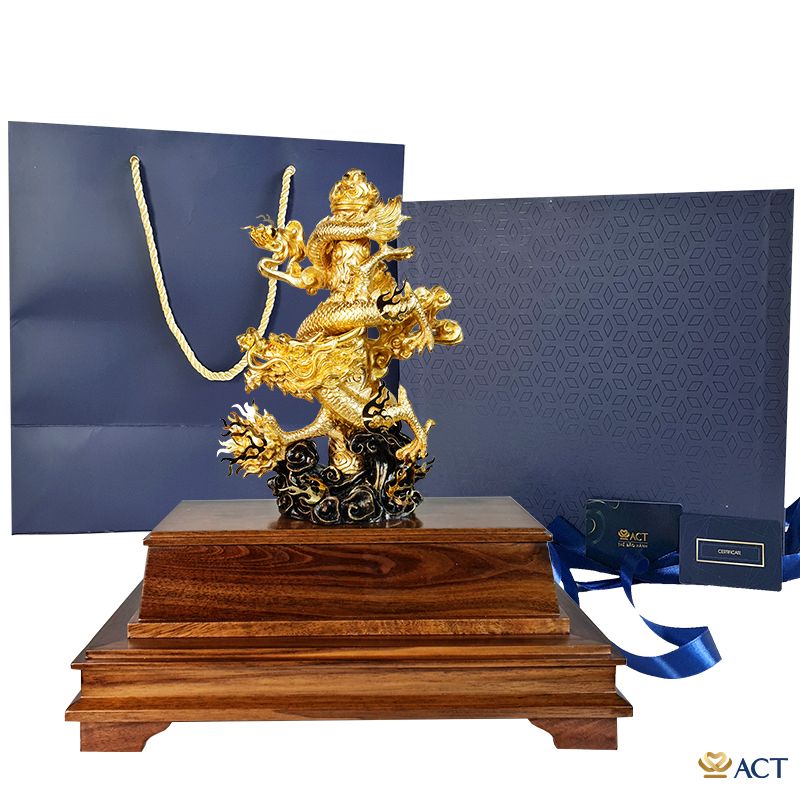 Rồng Cuốn Cột dát vàng 24k