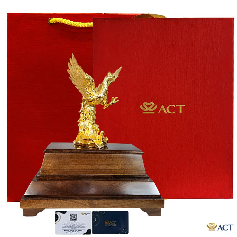 Quà tặng Chu Tước dát vàng 24k ACT GOLD ISO 9001:2015 (mẫu 1)