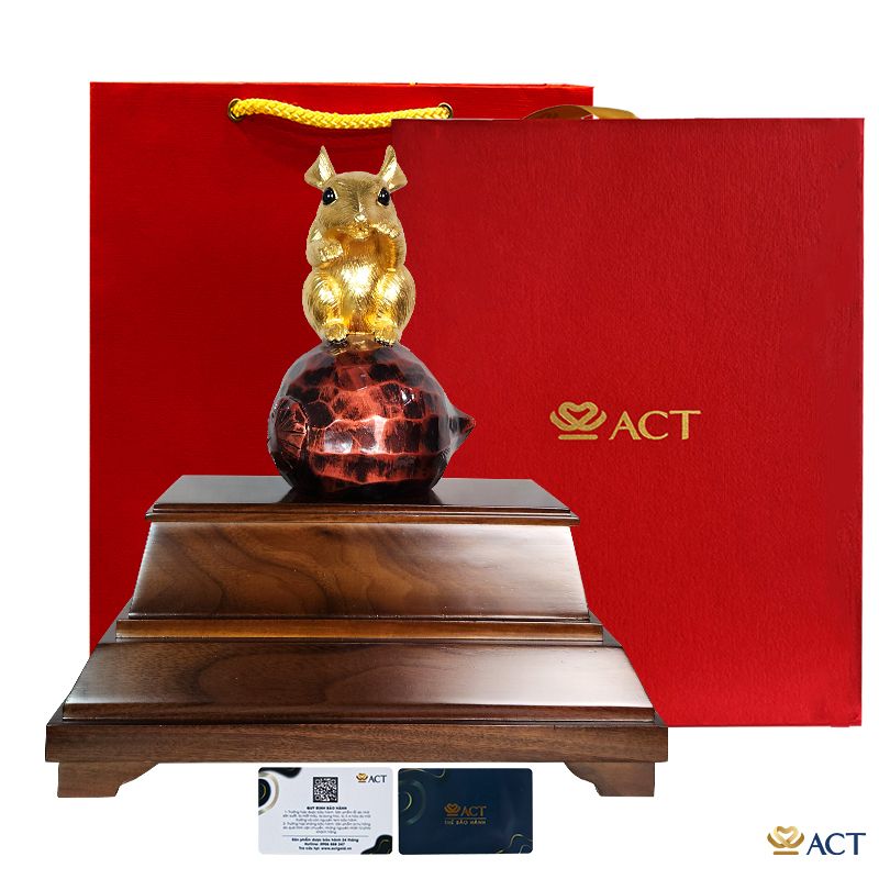 Quà tặng Chuột dát vàng 24k ACT GOLD ISO 9001:2015