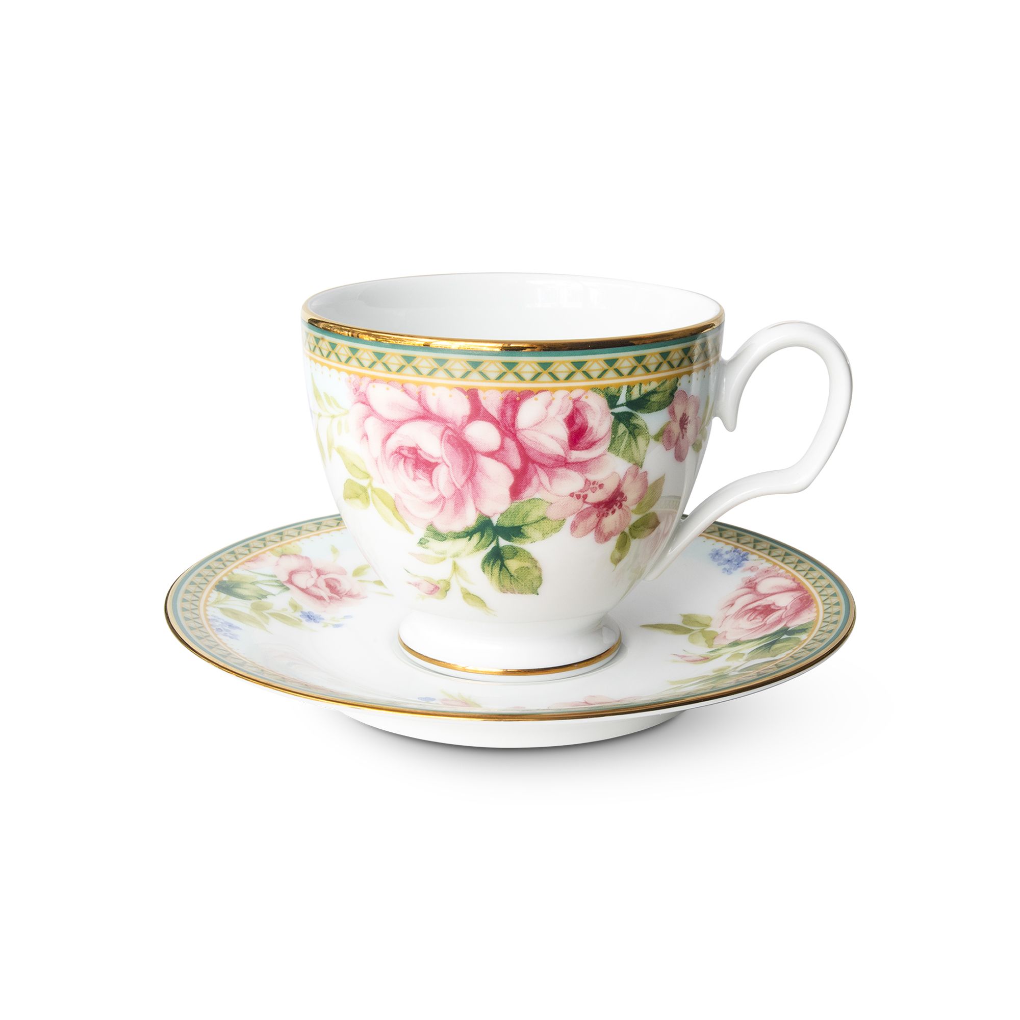 Chén trà & đĩa lót Noritake Rosa Basket 250ml