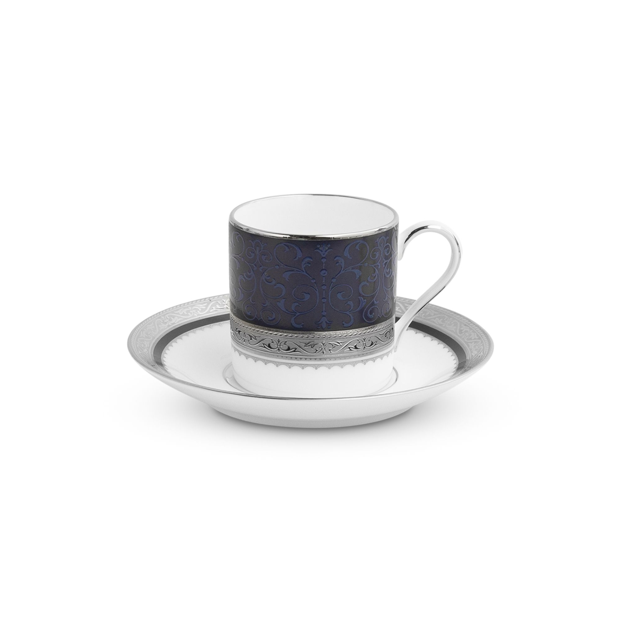 Chén trà & đĩa lót nhỏ Noritake Odessa Cobalt Platinum 90ml