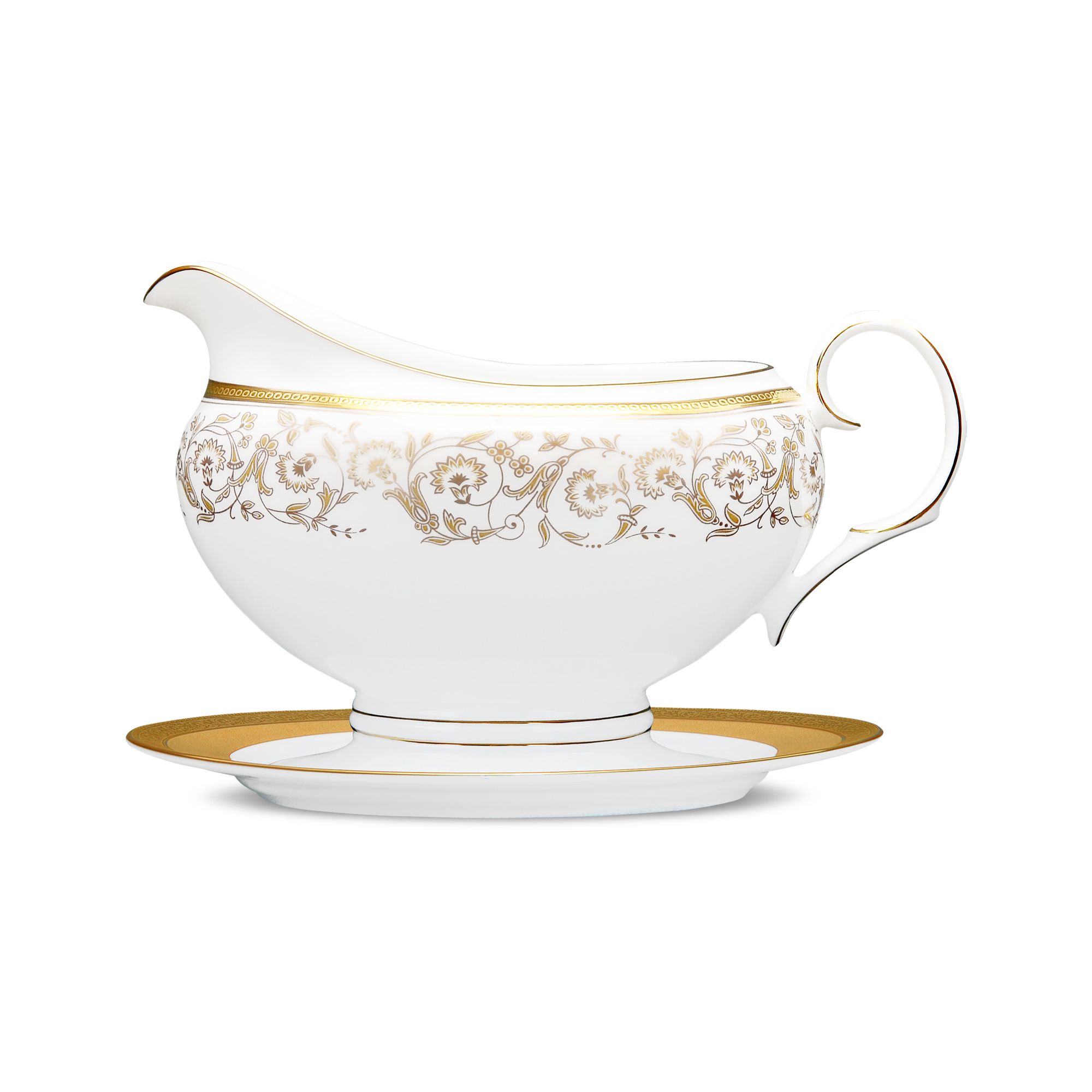 Bình đựng nước xốt kèm đĩa kê Noritake Summit Gold 670ml