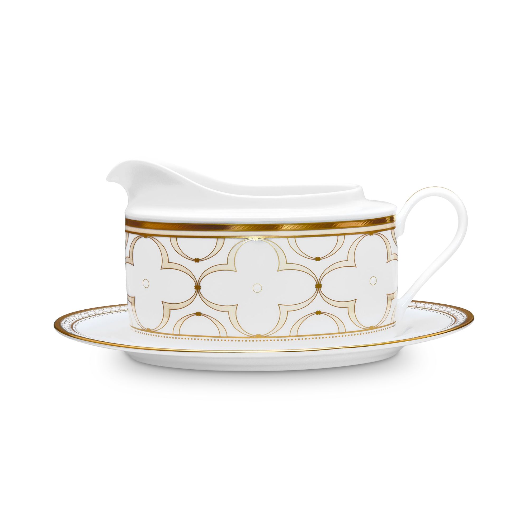 Bình đựng nước xốt kèm đĩa kê Noritake Trefolio Gold 620ml