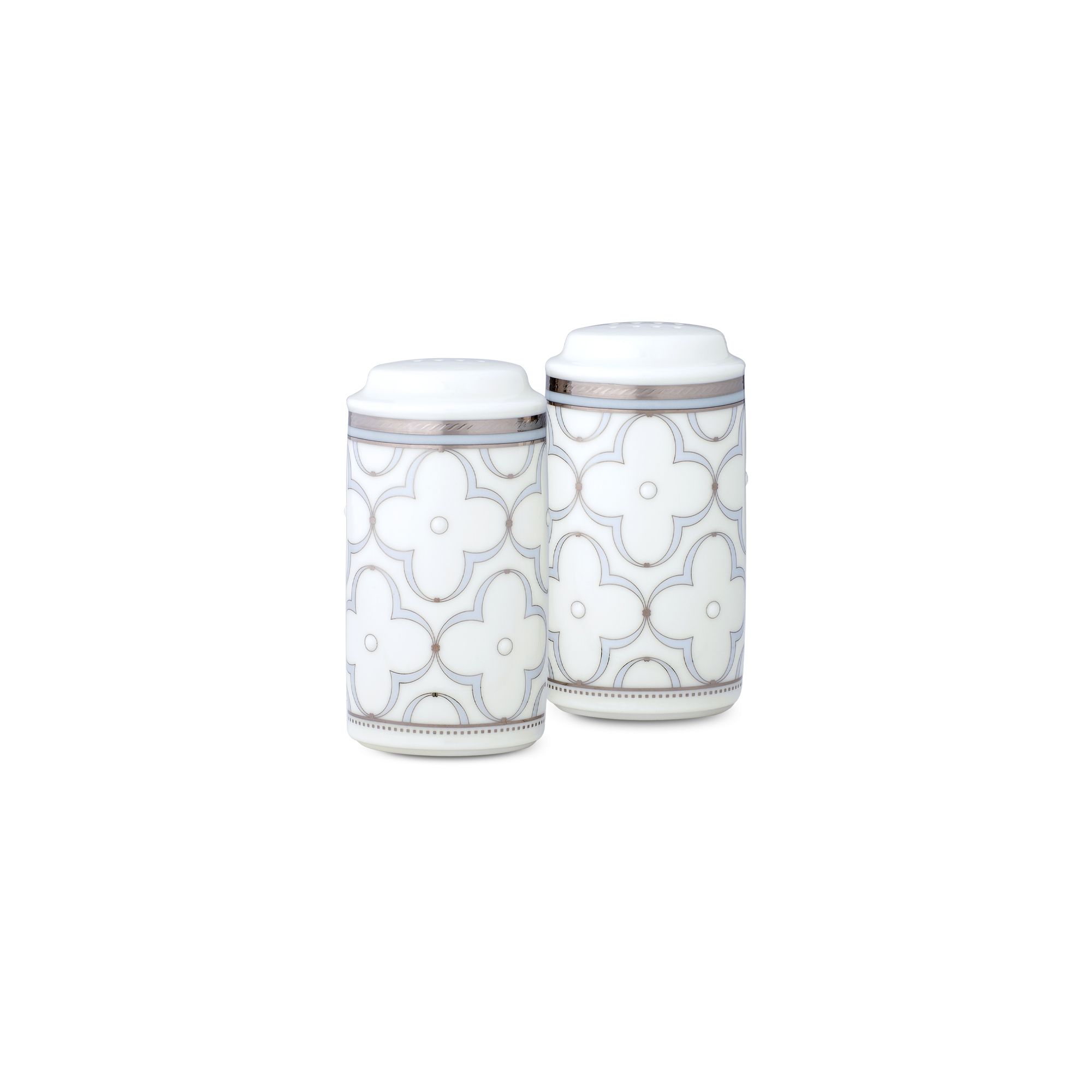 Bộ lọ đựng tiêu & muối Noritake Trefolio Platinum 10,4cm