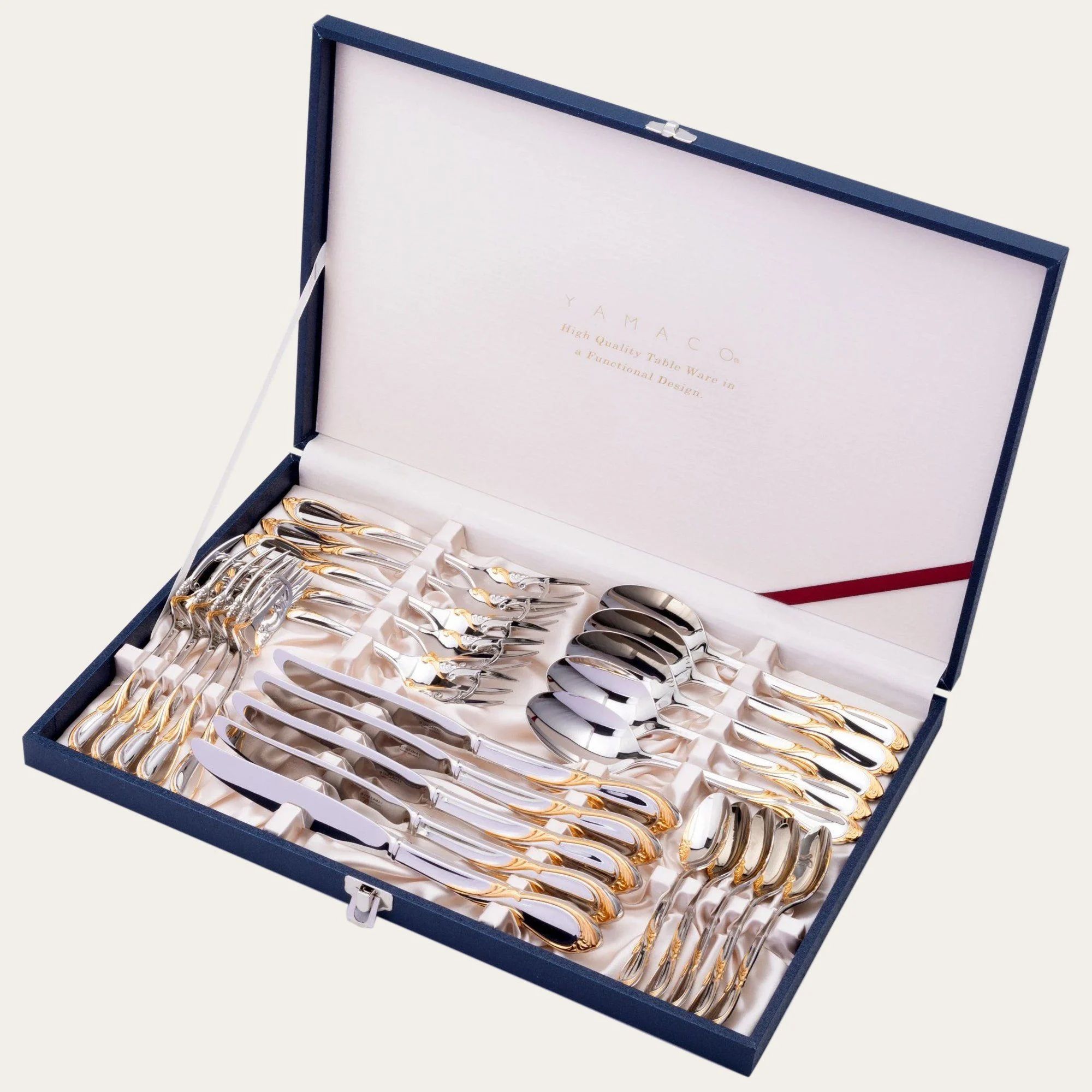 Bộ dao thìa dĩa 25 món (mạ vàng) Yamazaki Cache G/A cho 5 người