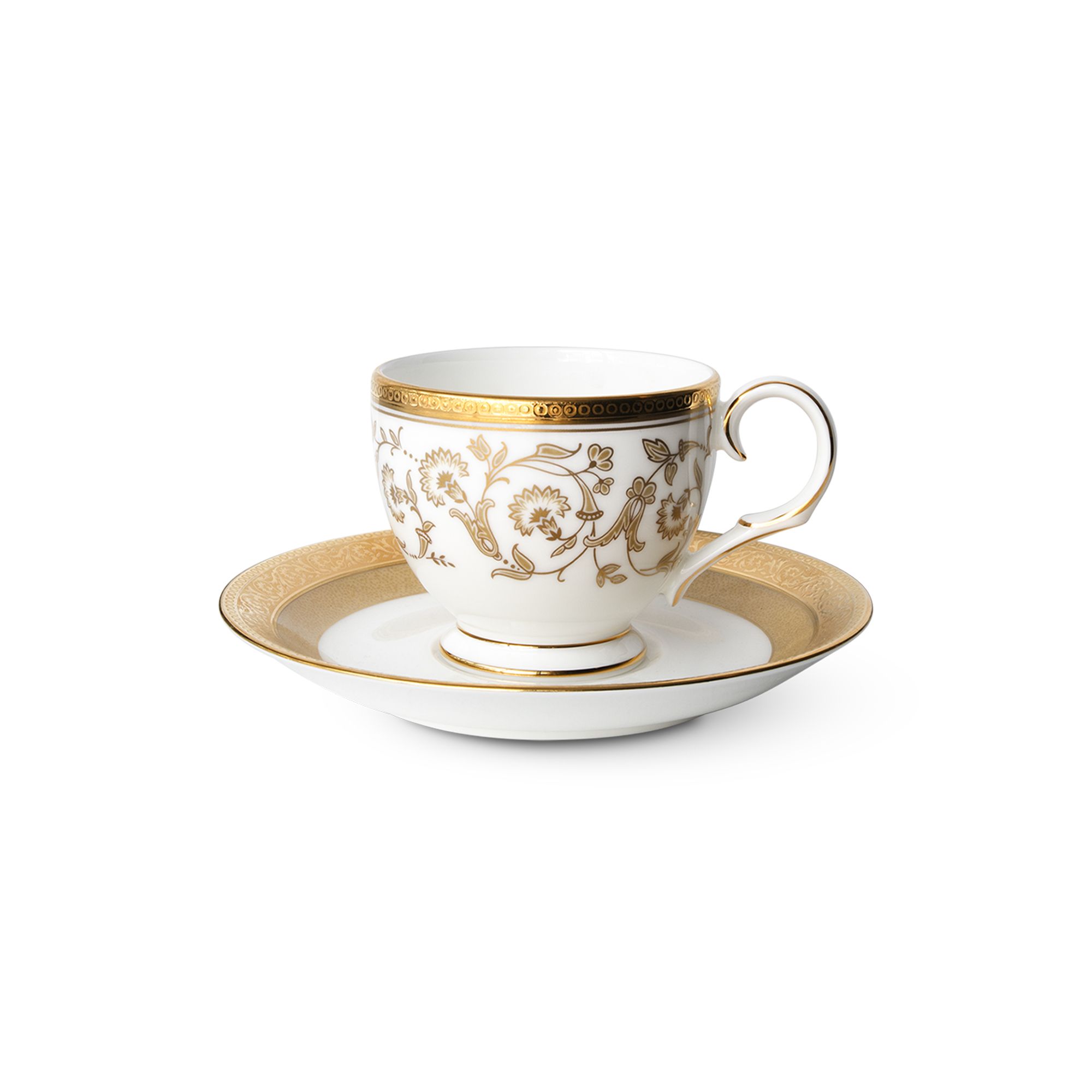 Chén trà & đĩa lót nhỏ Noritake Summit Gold 105ml