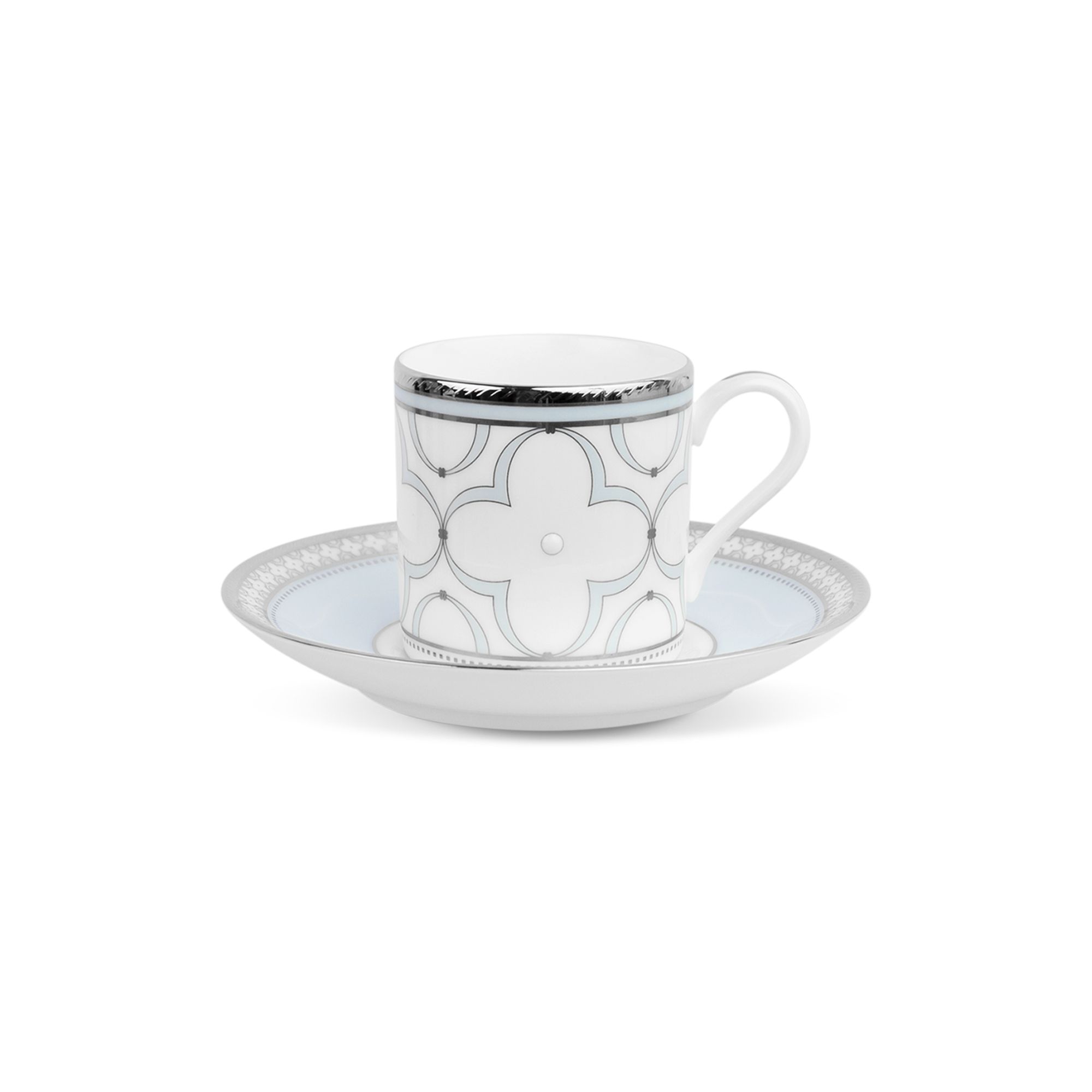 Chén trà & đĩa lót nhỏ Noritake Trefolio Platinum 90ml