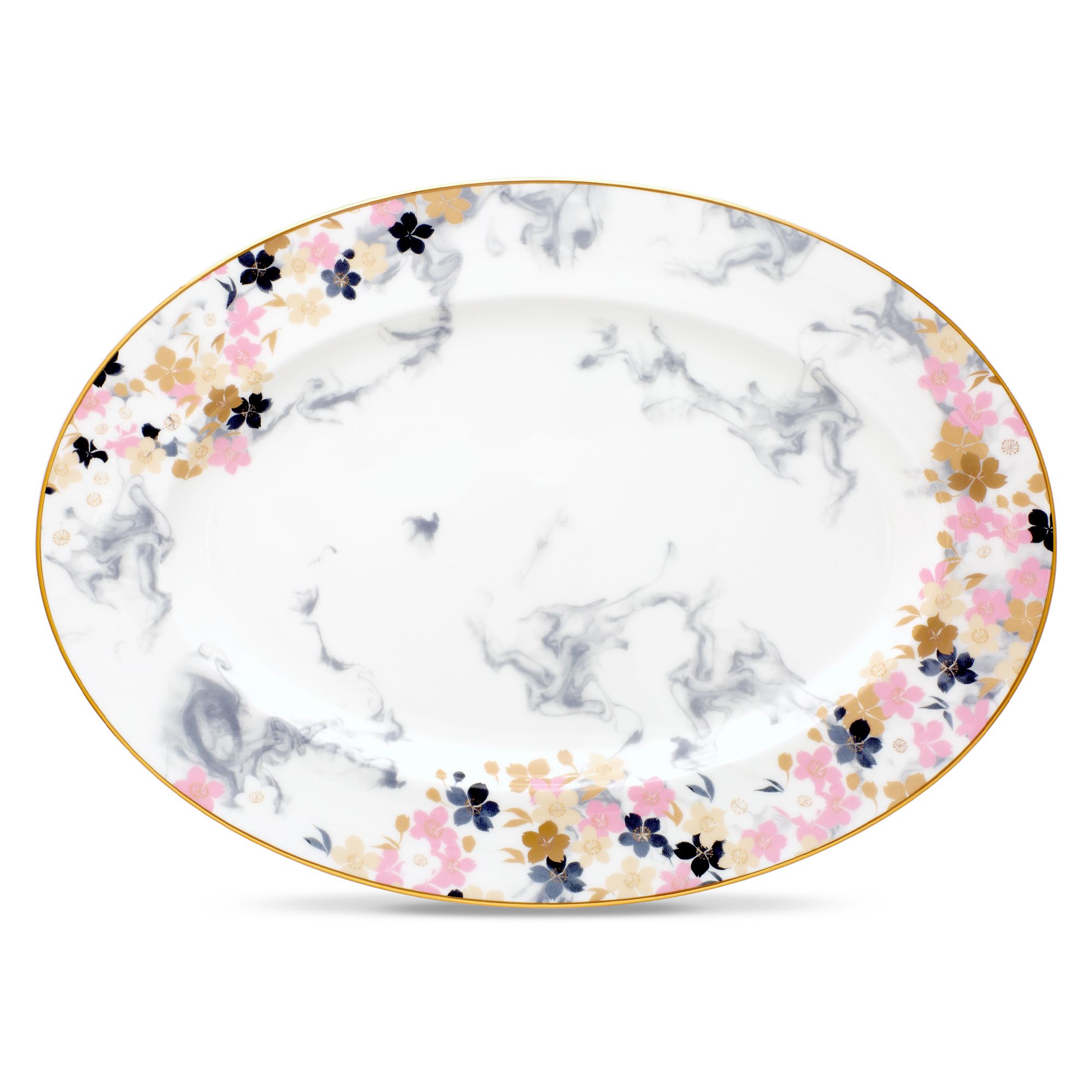 Đĩa Oval cỡ vừa Noritake Moonlit Blossoms 36,8cm