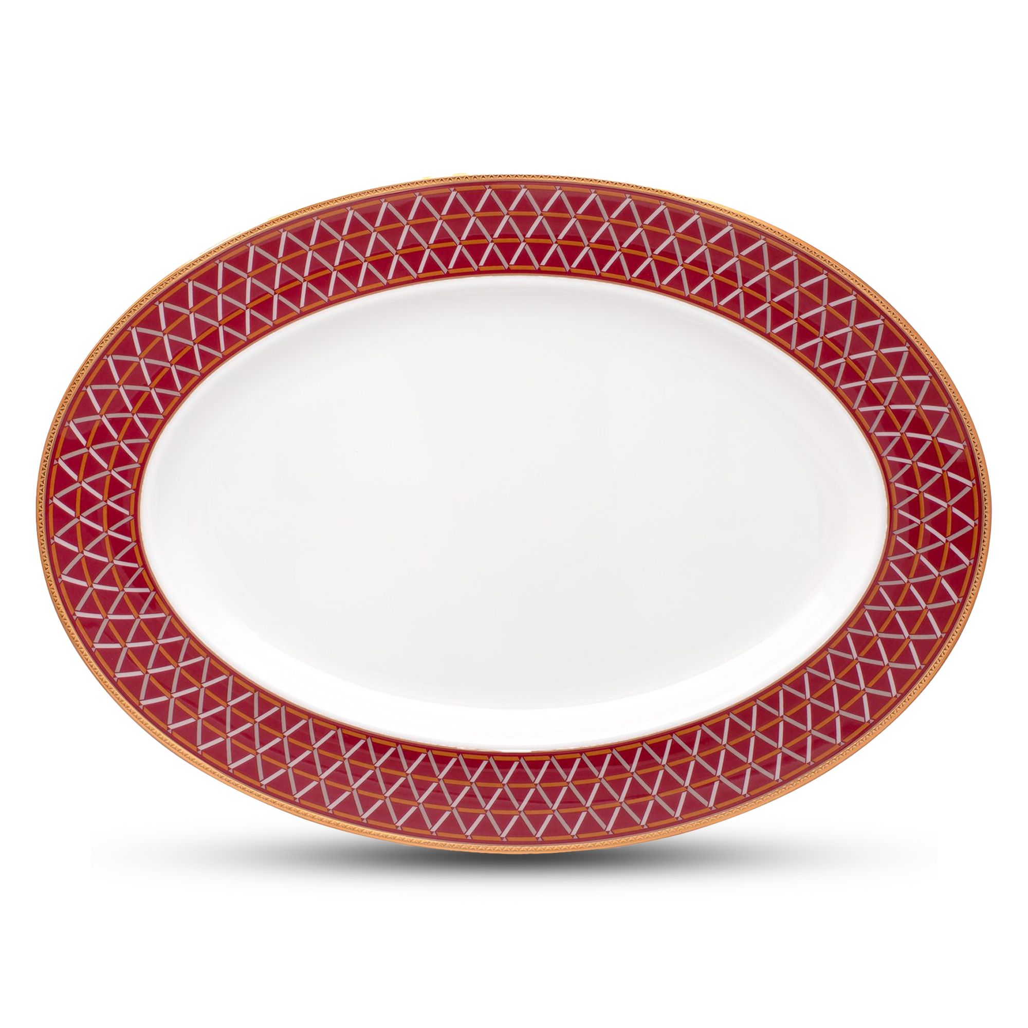 Đĩa Oval cỡ vừa Noritake Crochet 36,8cm