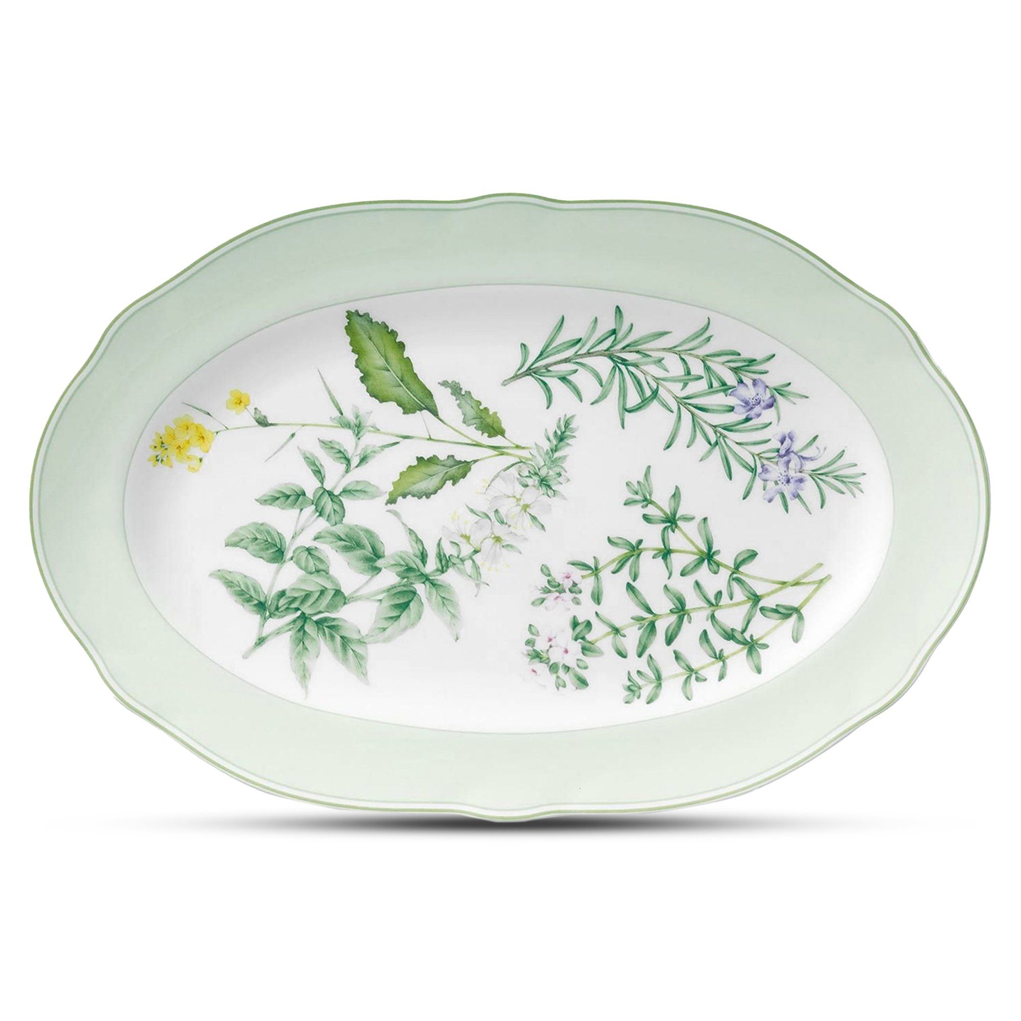 Đĩa Oval cỡ vừa Noritake English Herbs 37,8cm