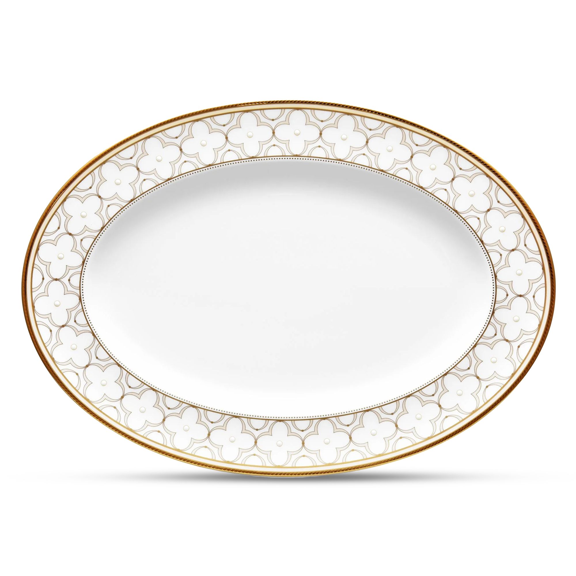 Đĩa Oval cỡ nhỏ Noritake Trefolio Gold 36,8cm