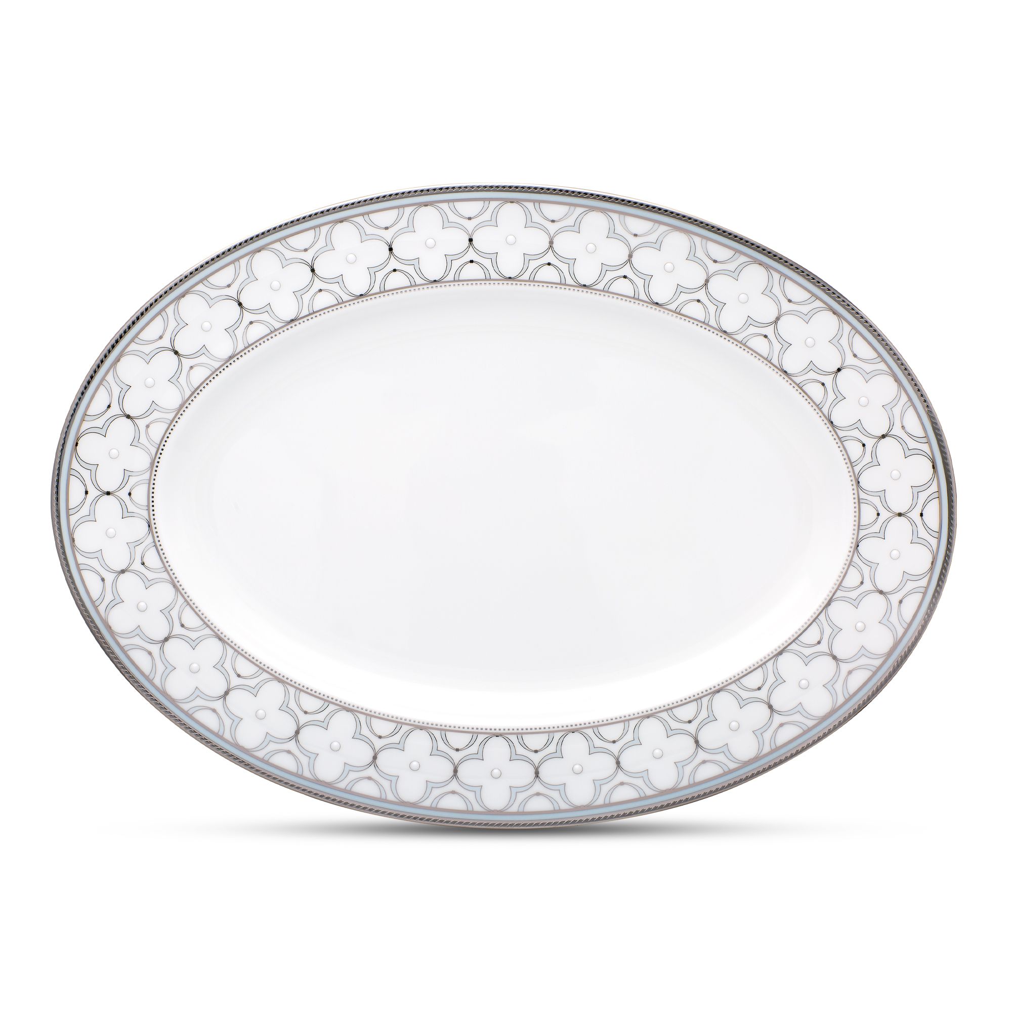 Đĩa Oval cỡ nhỏ Noritake Trefolio Platinum 31,2cm