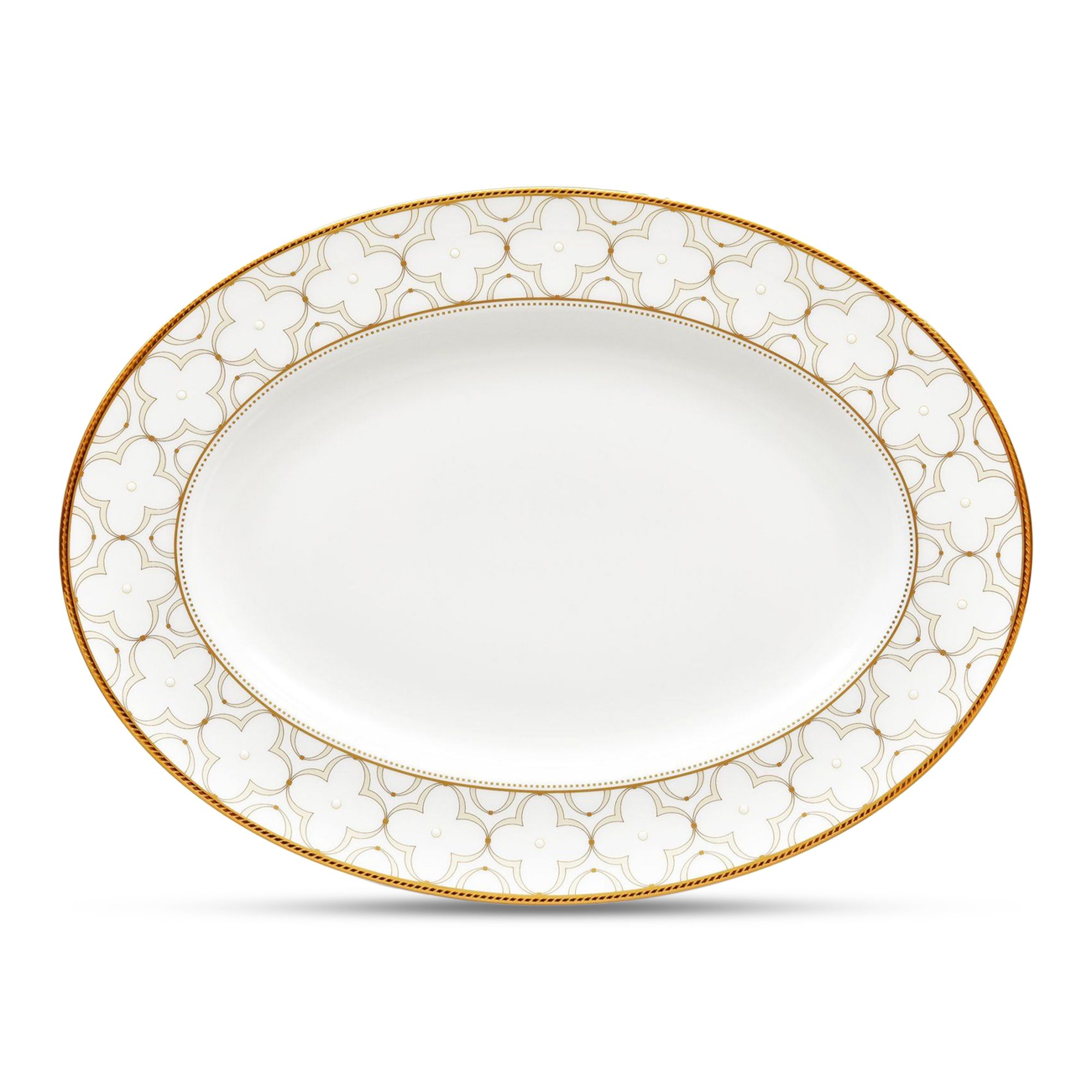 Đĩa Oval cỡ nhỏ Noritake Trefolio Gold 31,2cm