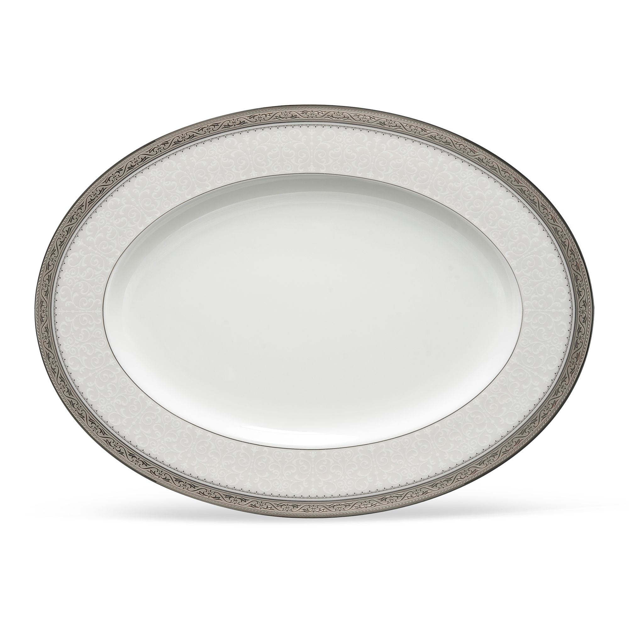 Đĩa Oval cỡ nhỏ Noritake Odessa Platinum 31,2cm
