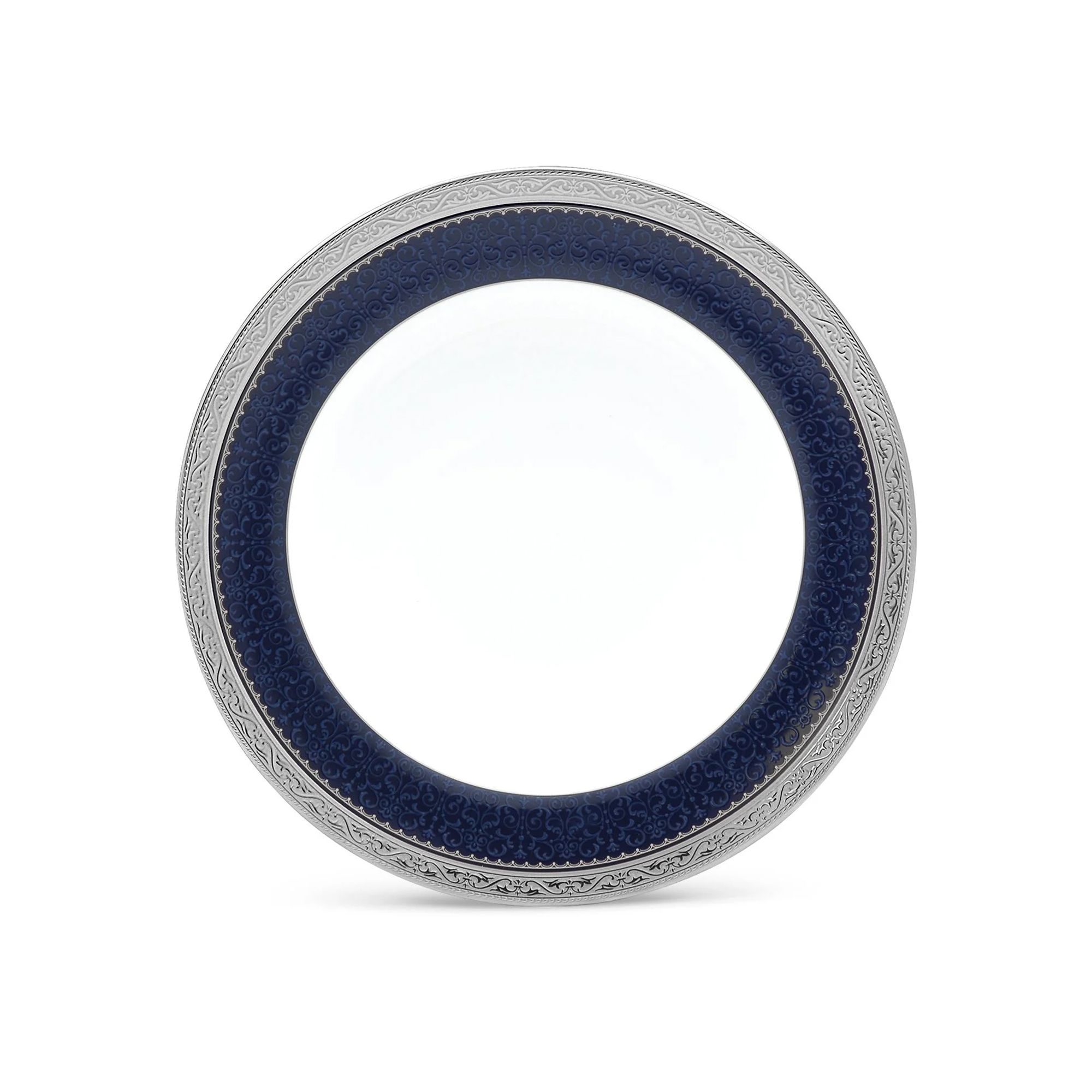 Đĩa tròn cỡ vừa Noritake Odessa Cobalt Platinum 21,2cm