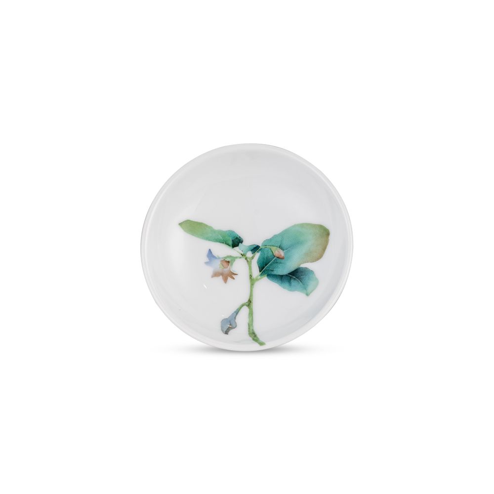 Đĩa gia vị (họa tiết cà tím) Noritake Kyoka Shunsai 9,8cm