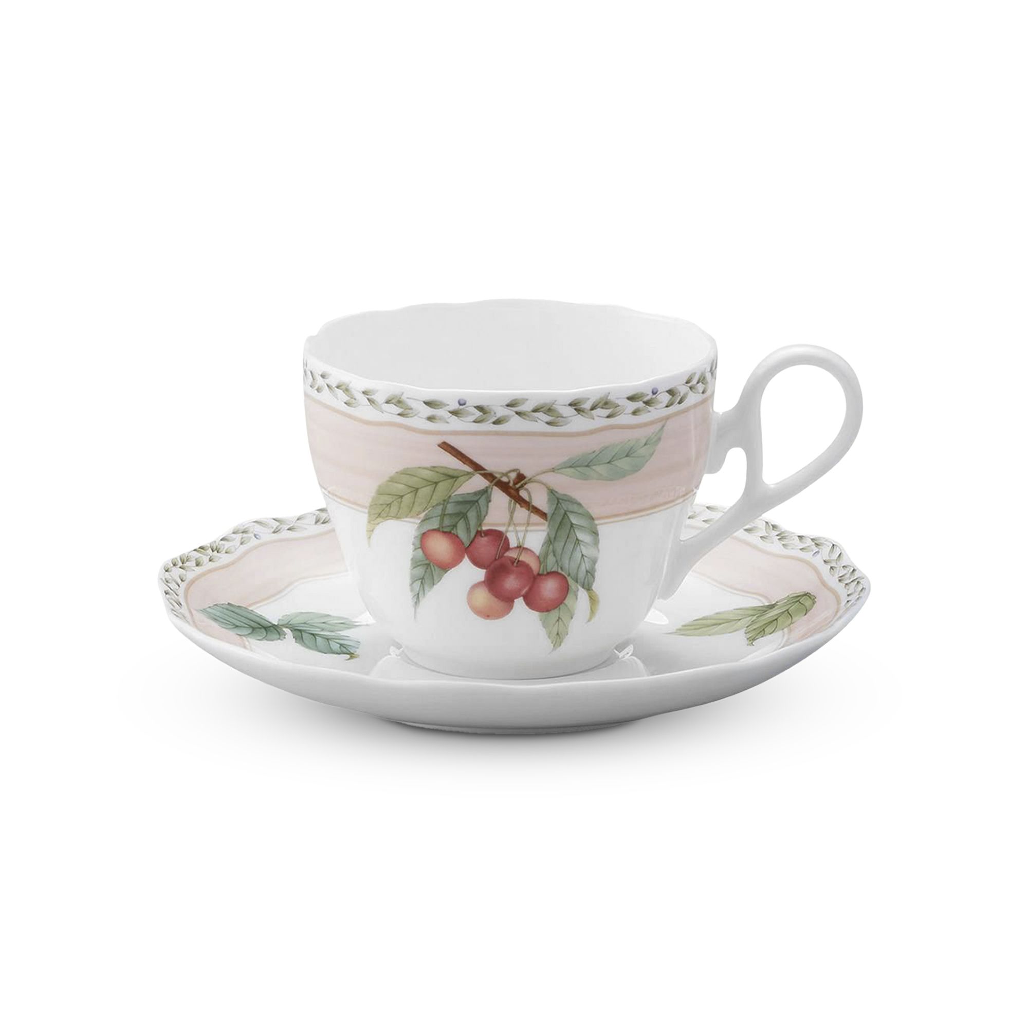 Chén trà & đĩa lót màu hồng Noritake Orchard Garden 250ml