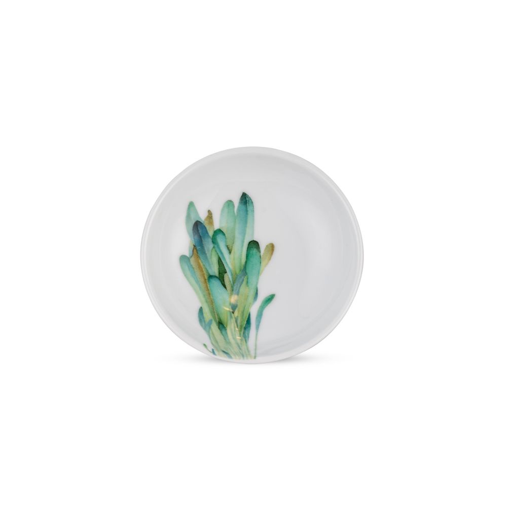 Đĩa gia vị (họa tiết cải Mibuna) Noritake Kyoka Shunsai 9,8cm