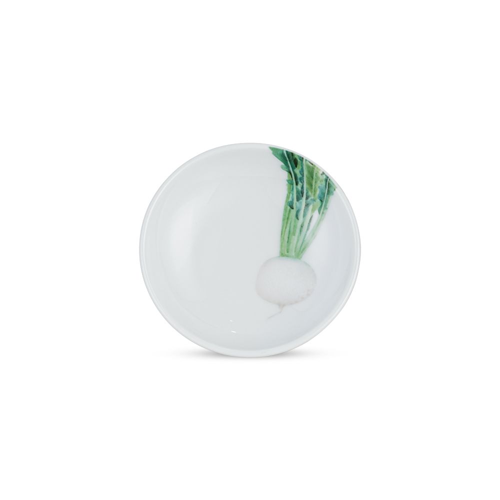 Đĩa gia vị (họa tiết củ cải trắng) Noritake Kyoka Shunsai 9,8cm