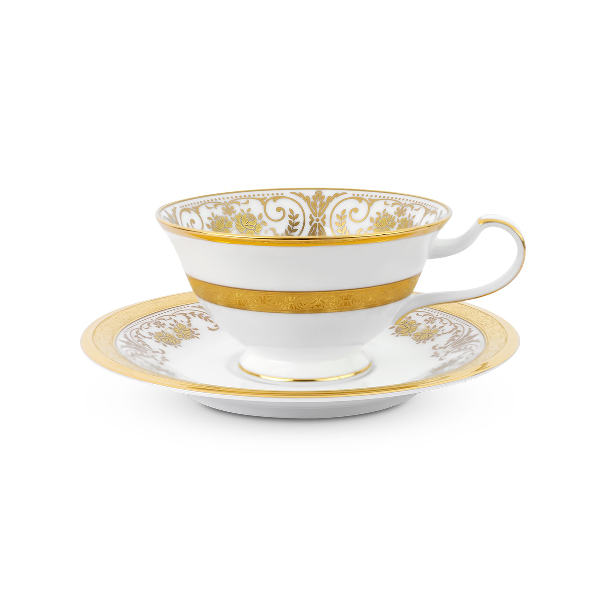Chén trà & đĩa lót dáng loe Noritake Georgian Palace 220ml