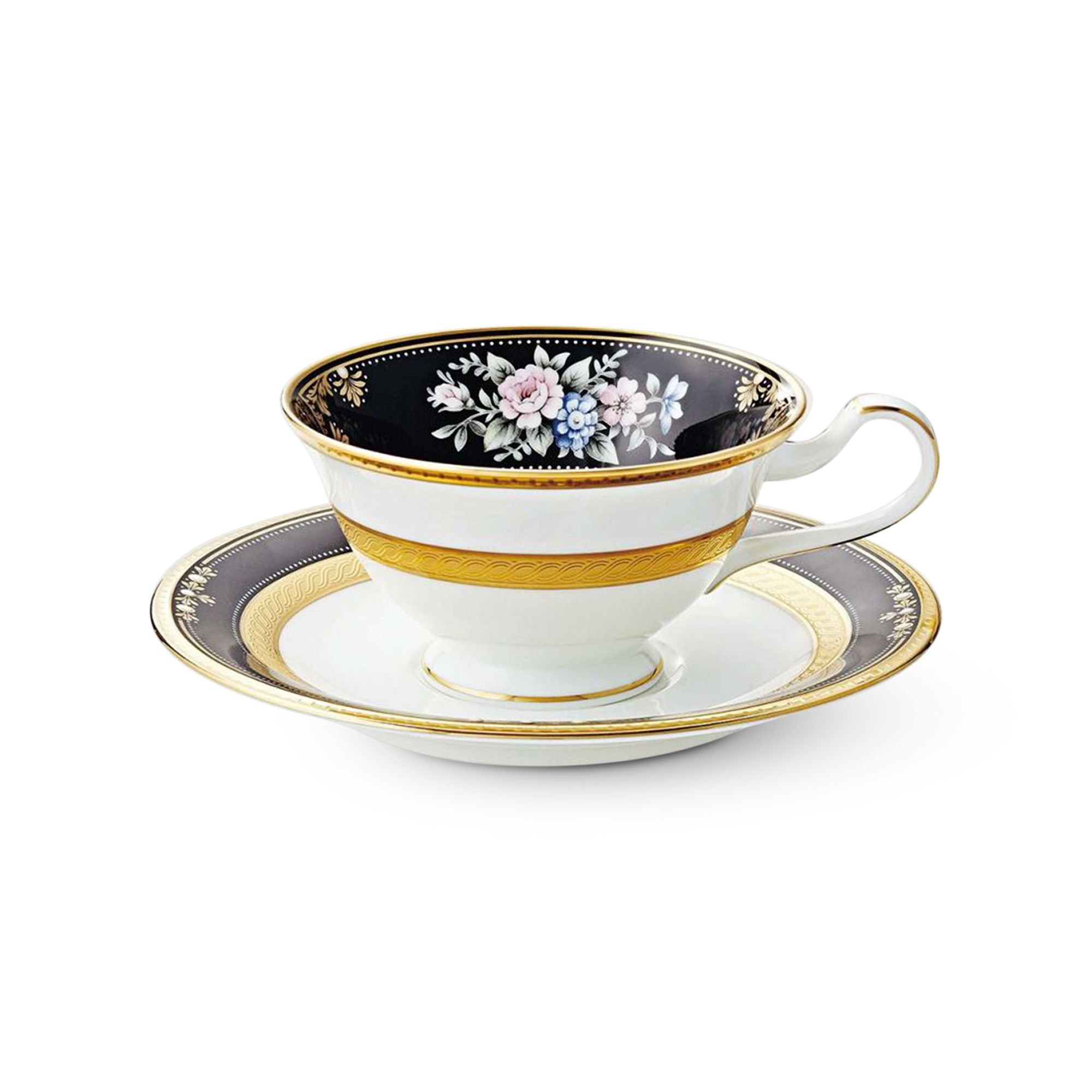 Chén trà & đĩa lót dáng loe Noritake Evening Majesty 220ml