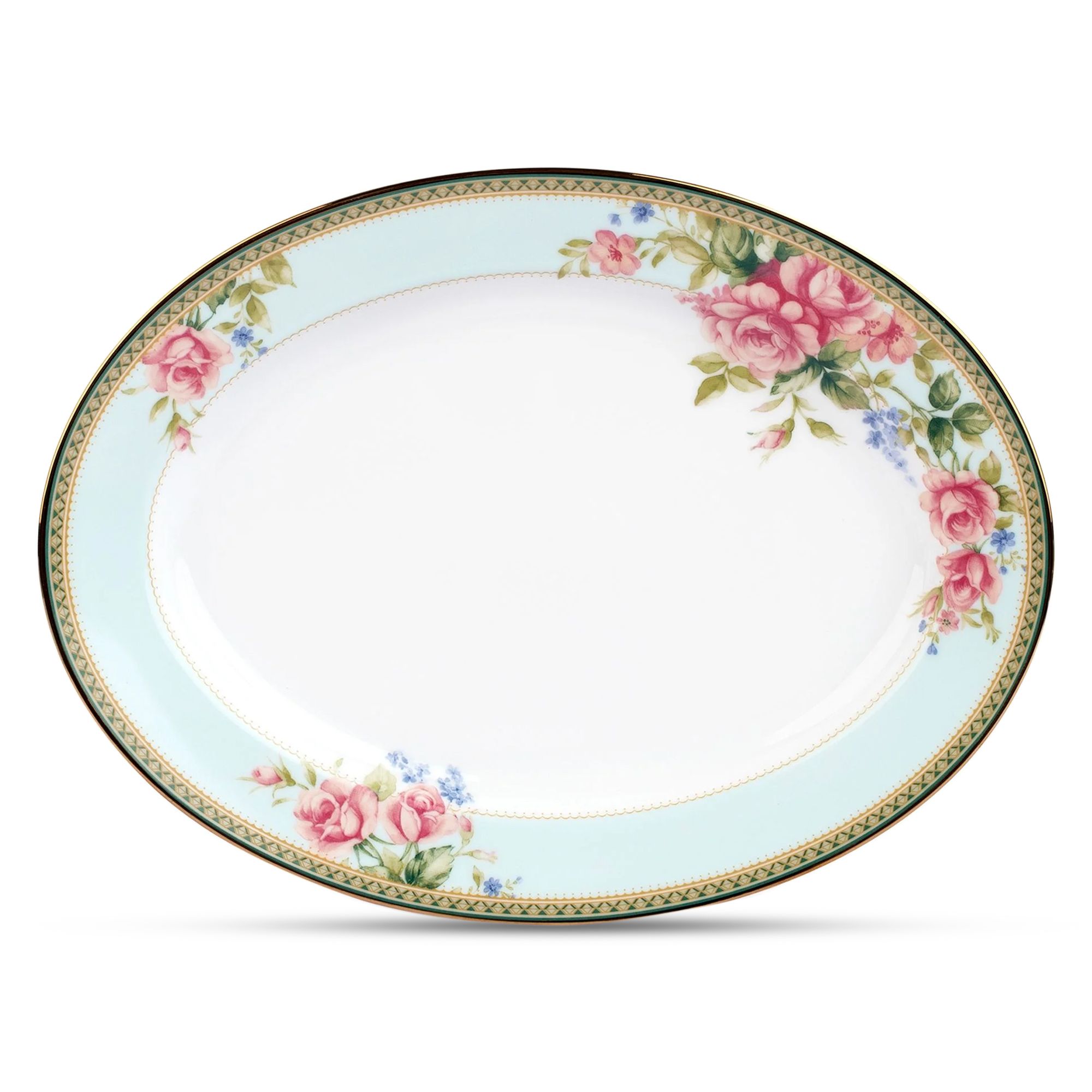 Đĩa Oval cỡ vừa Noritake Rosa Basket 34,5cm