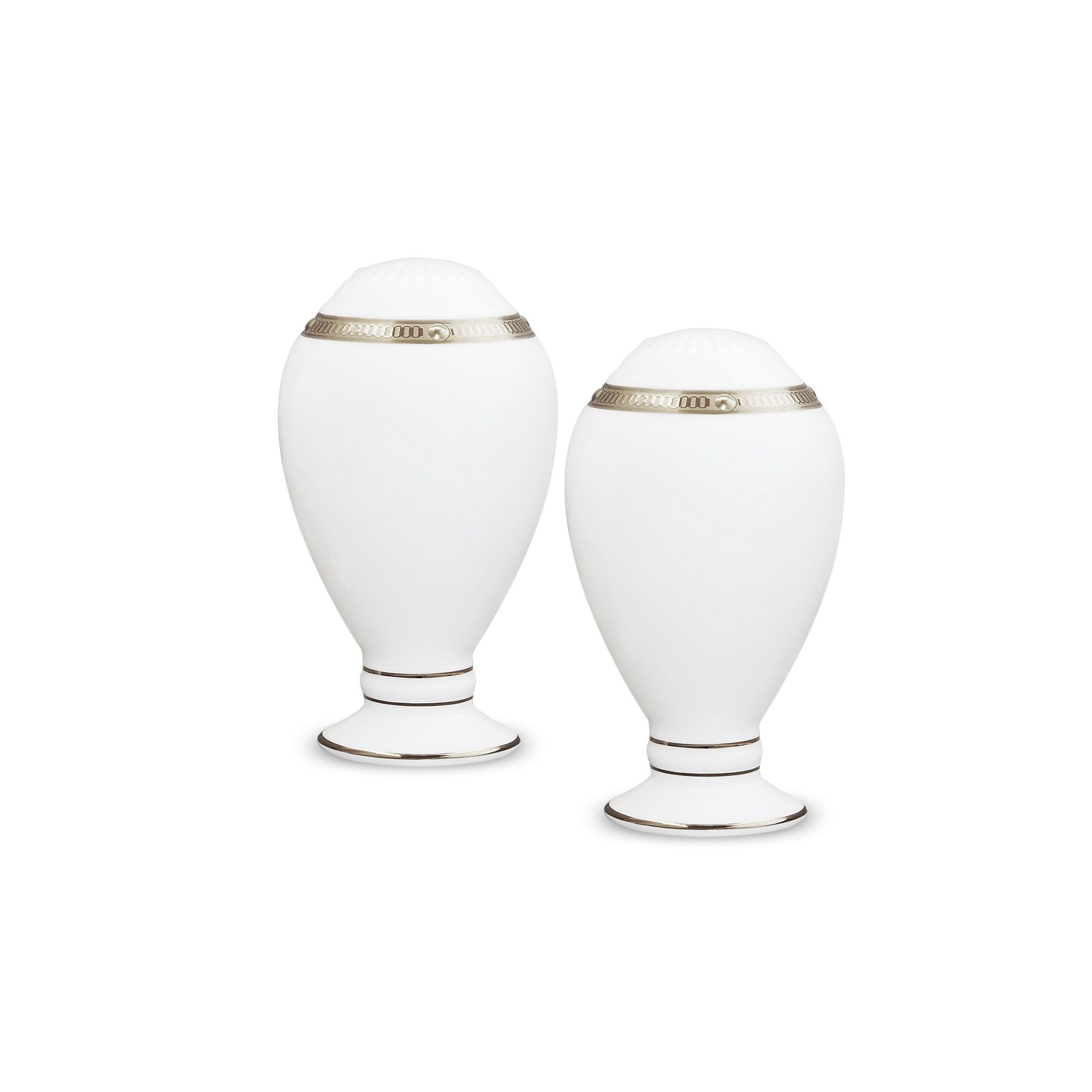 Bộ lọ đựng tiêu & muối Noritake Rochelle Platinum 9,7cm