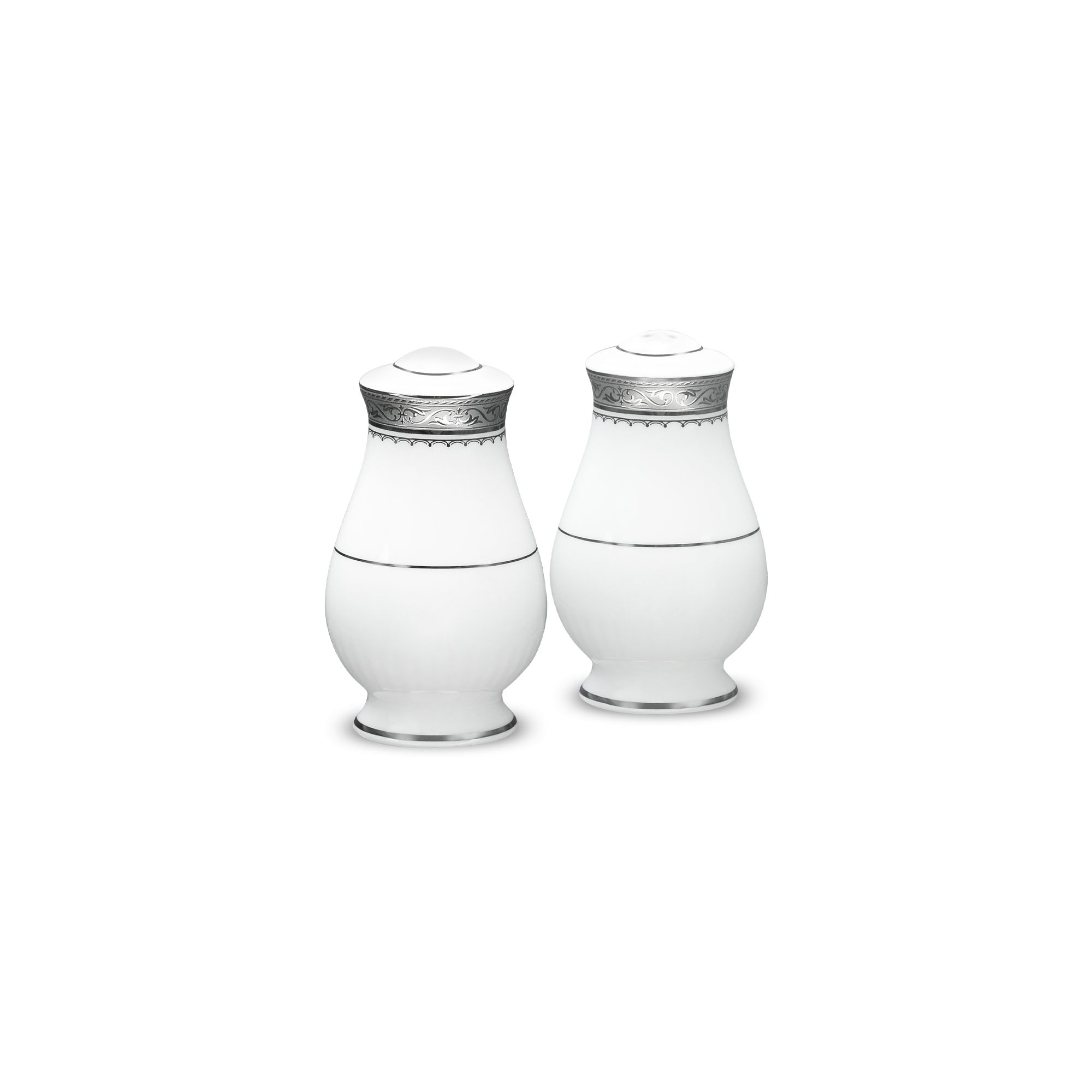 Bộ lọ đựng tiêu & muối Noritake Odessa Platinum 9,3cm