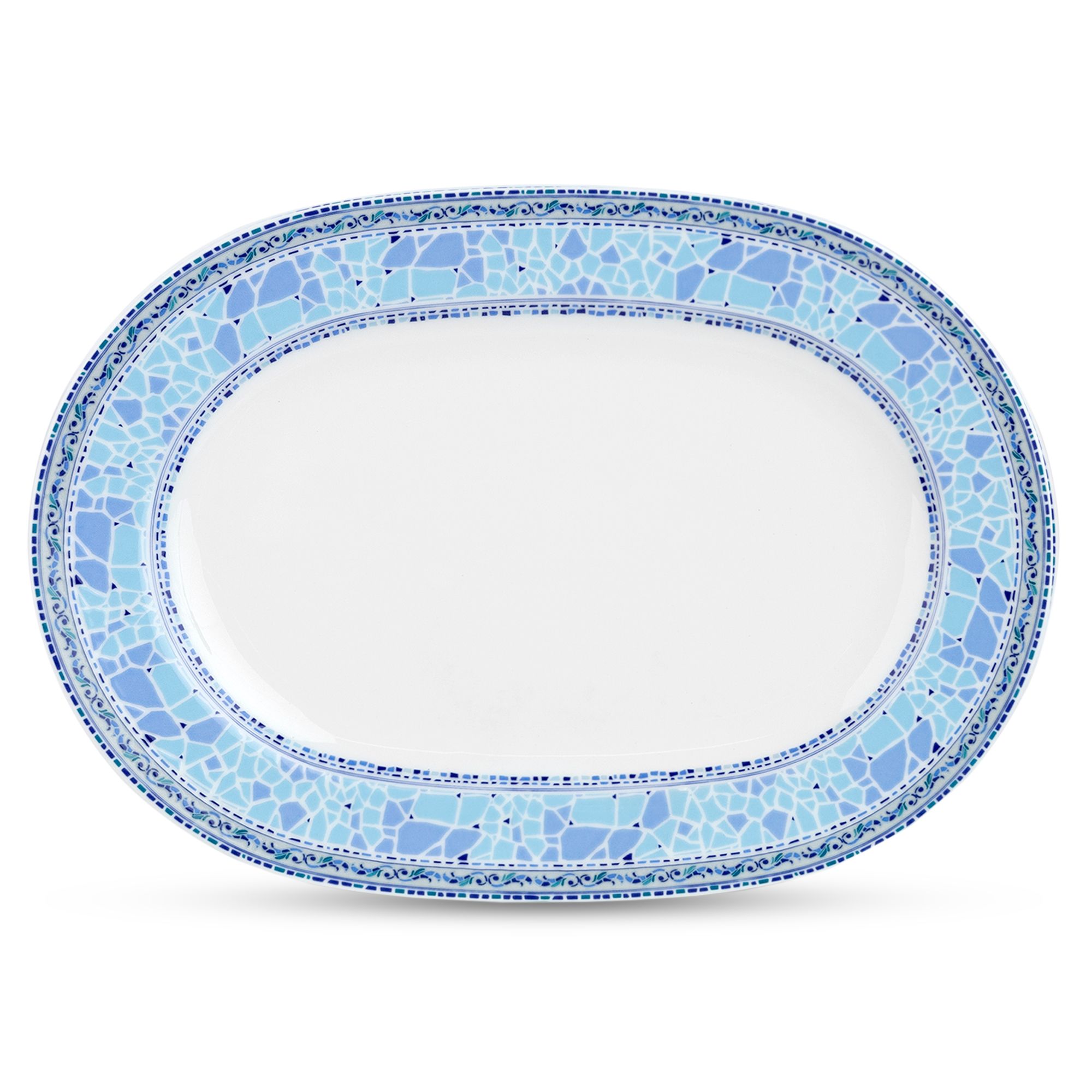 Đĩa Oval cỡ vừa Noritake Aegean Dreams 35,3cm
