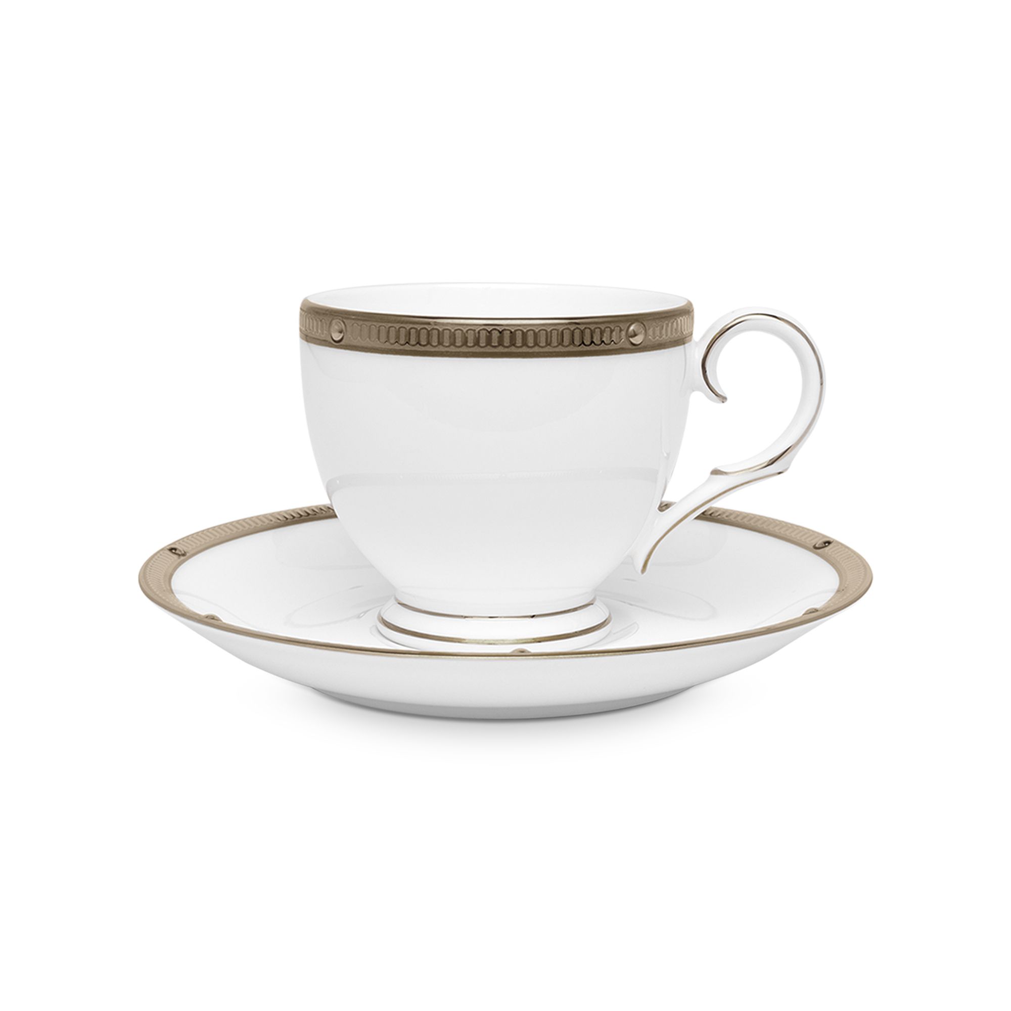 Chén trà & đĩa lót Noritake Rochelle Platinum 250ml