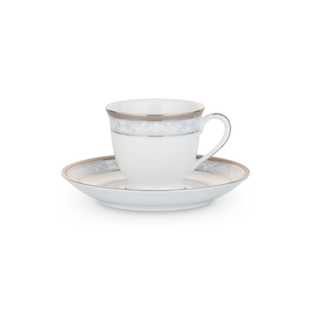 Chén trà & đĩa lót nhỏ Noritake Hampshire Platinum 90ml