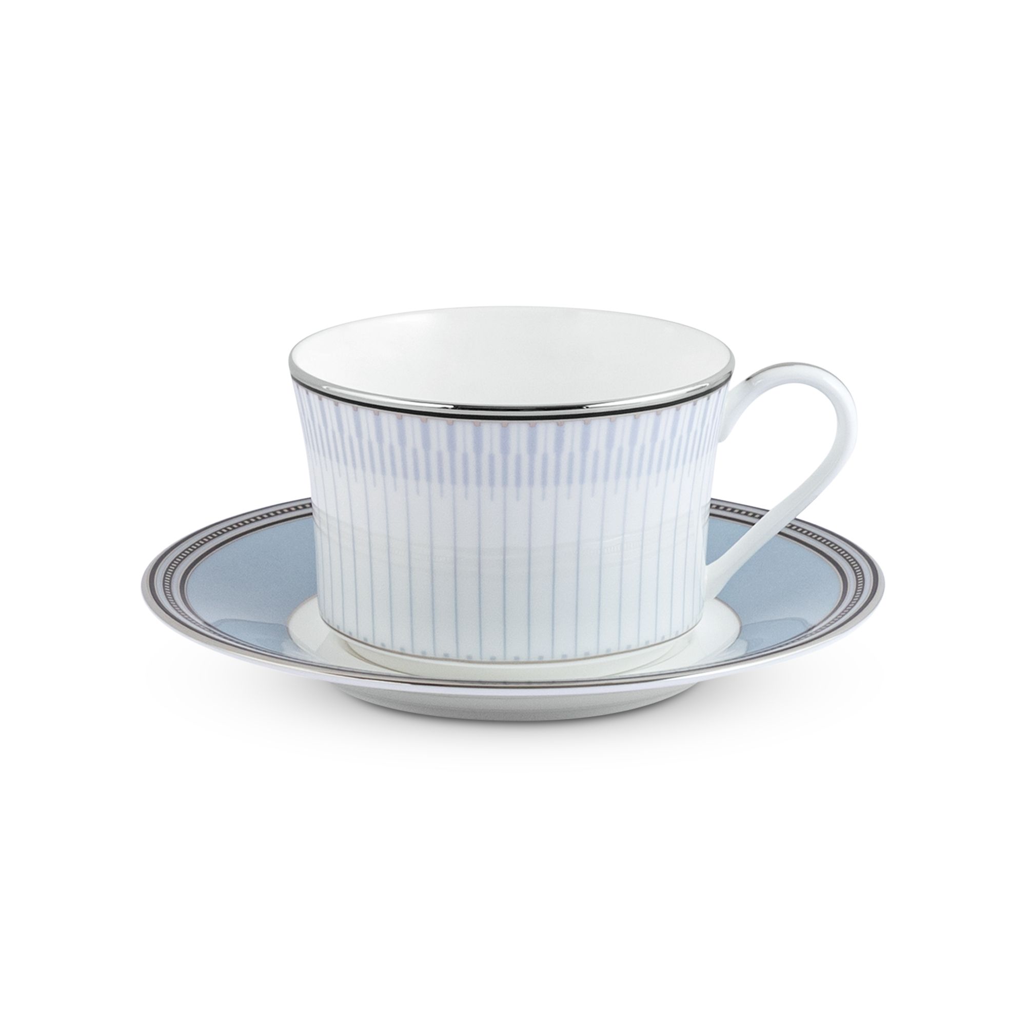 Chén trà & đĩa lót Noritake Bogart Platinum 245ml