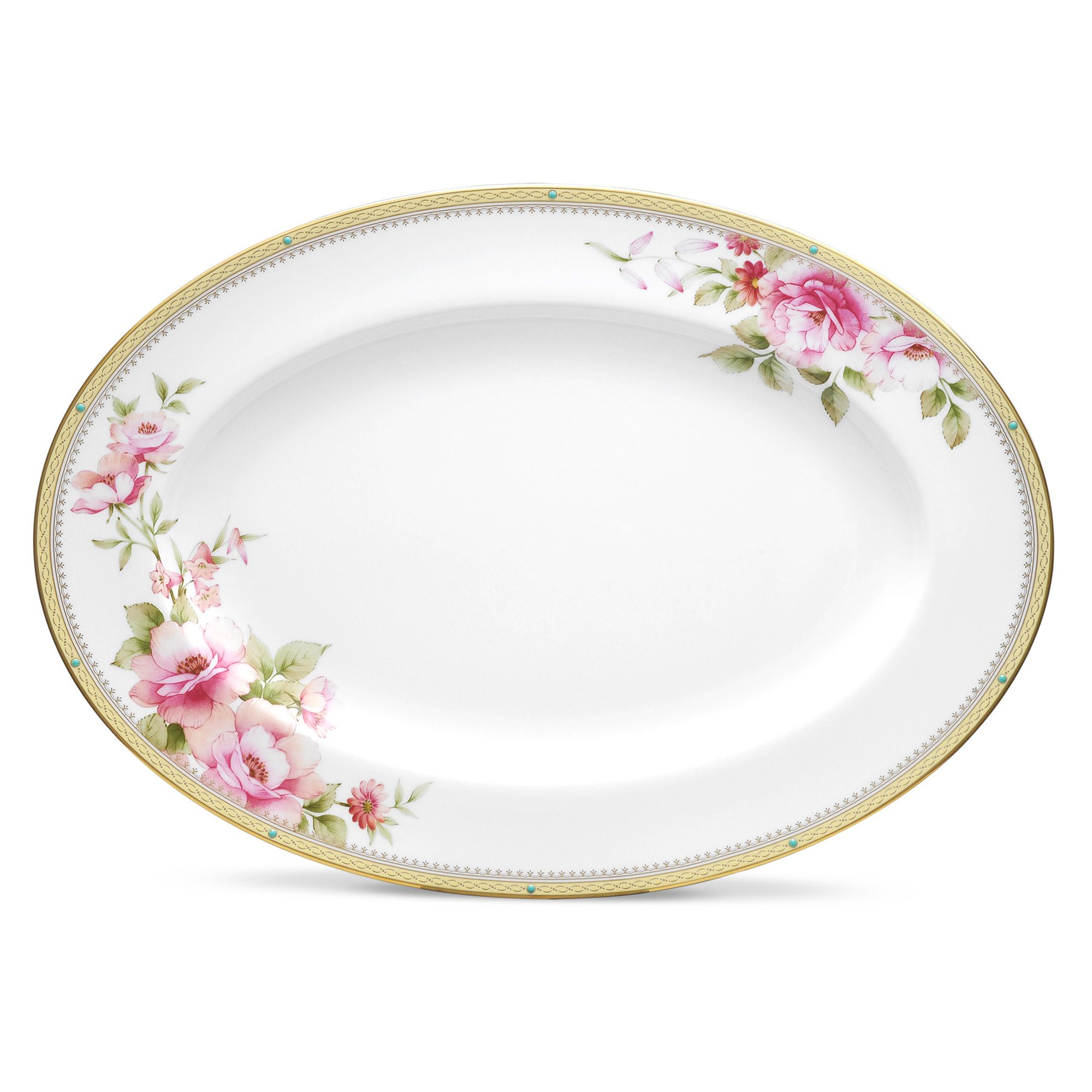 Đĩa Oval cỡ vừa Noritake Hertford 36,8cm