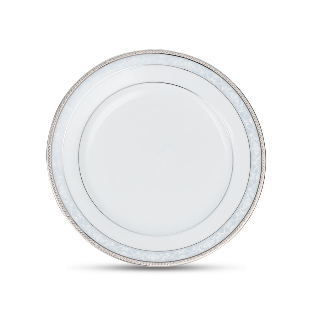 Đĩa tròn cỡ vừa Noritake Hampshire Platinum 21,1cm