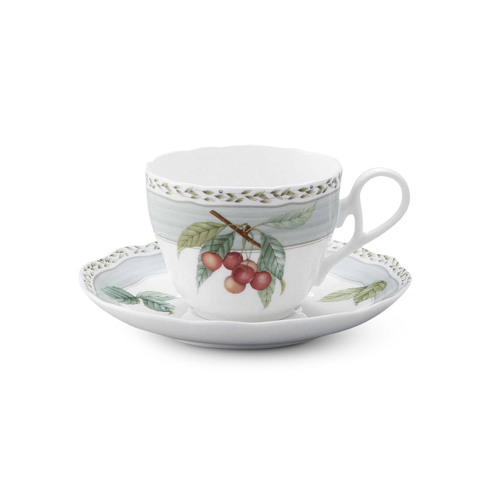 Chén trà & đĩa lót màu xanh Noritake Orchard Garden 250ml