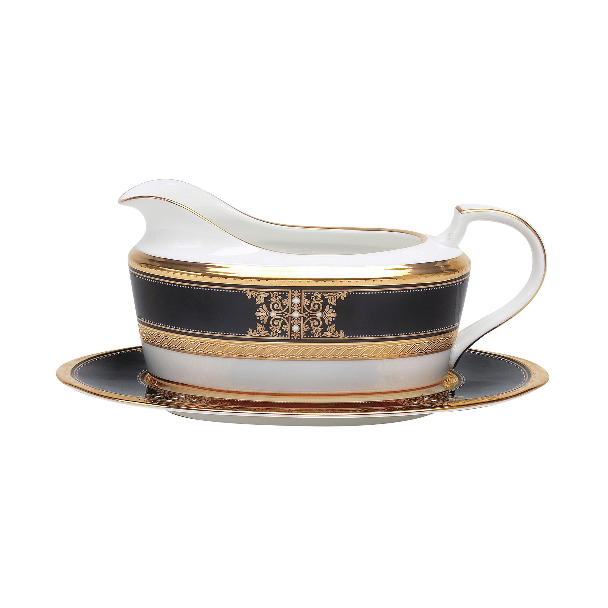 Bình đựng nước xốt kèm đĩa kê Noritake Evening Majesty 580ml