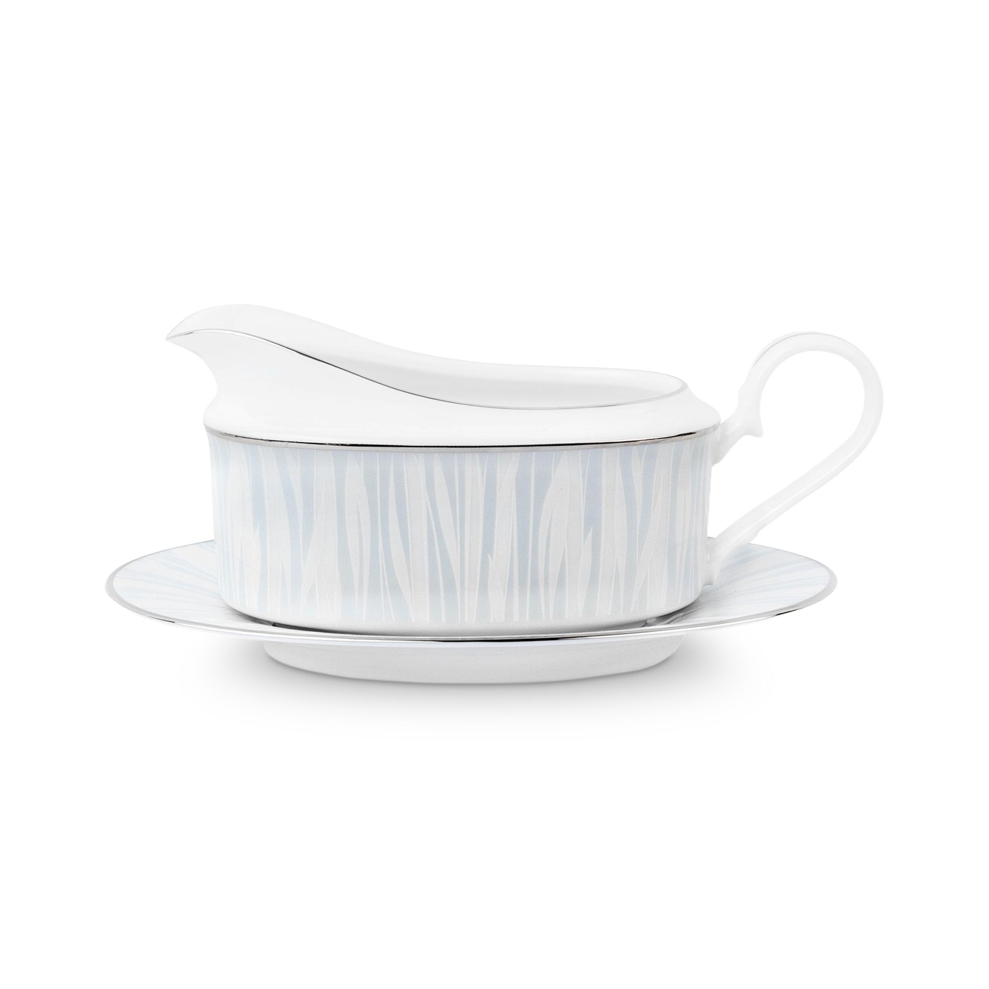 Bình đựng nước xốt kèm đĩa kê Noritake Glacier Platinum 500ml