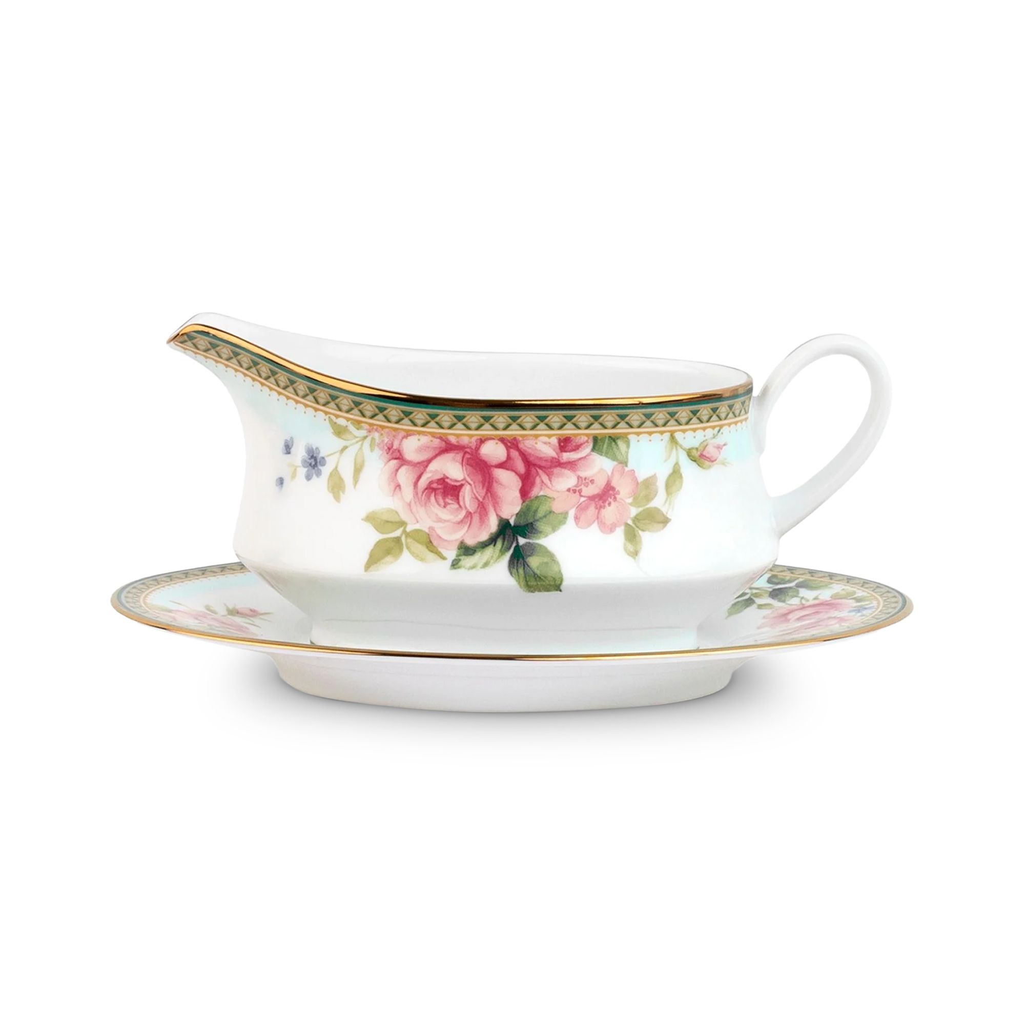 Bình đựng nước xốt kèm đĩa kê Noritake Rosa Basket 500ml