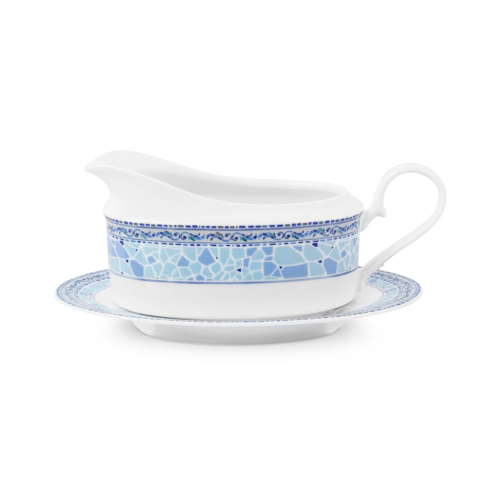 Bình đựng nước xốt kèm đĩa kê Noritake Aegean Dreams 500ml