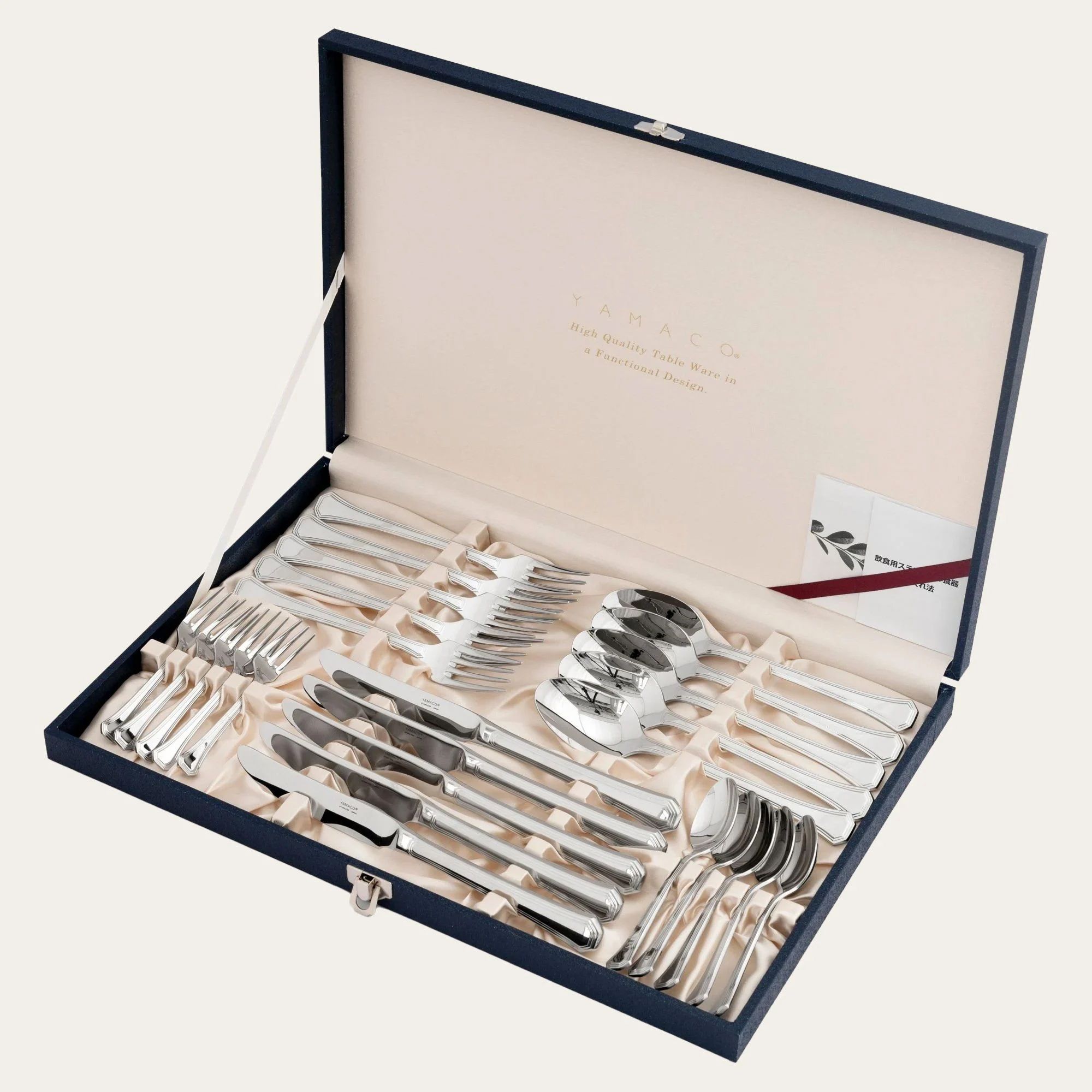 Bộ dao thìa dĩa 25 món Yamaco Crystal Line cho 5 người