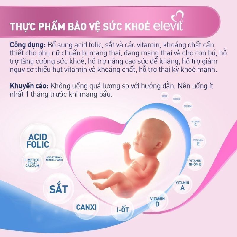 nhathuocvietnhat.vn - Elevit 30 viên - Bổ sung đầy đủ 20 vitamin và khoáng chất thiết yếu, là lựa chọn hàng đầu cho mẹ bầu và thai nhi khỏe mạnh.