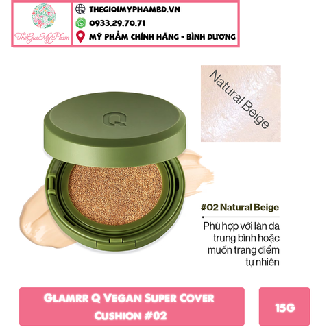 Phấn Nước Glamrr Q Vegan Super Cover Cushion #02