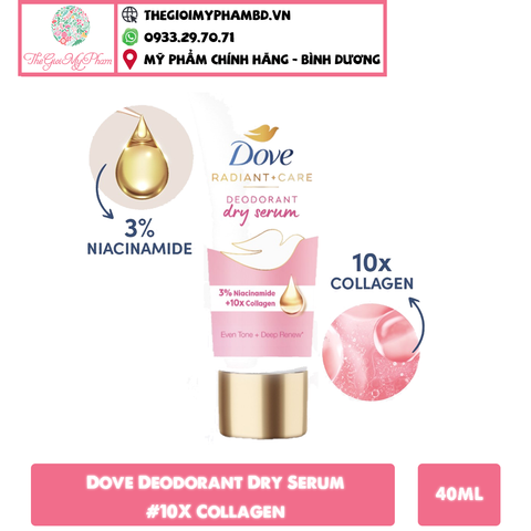 Serum Khử Mùi DOVE Mờ Thâm - Sáng Da 40ml + 10X Collagen