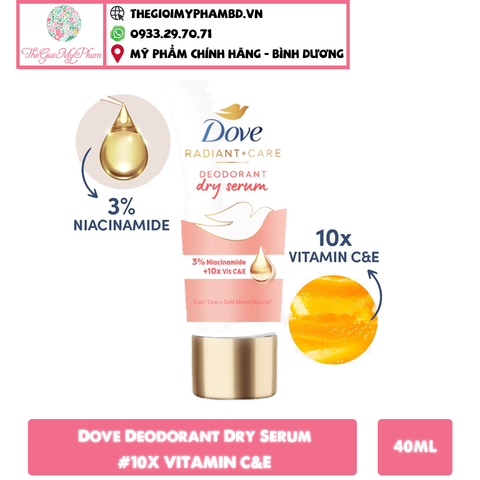 Serum Khử Mùi DOVE Mờ Thâm - Sáng Da 40ml + 10X Vitmain C&E