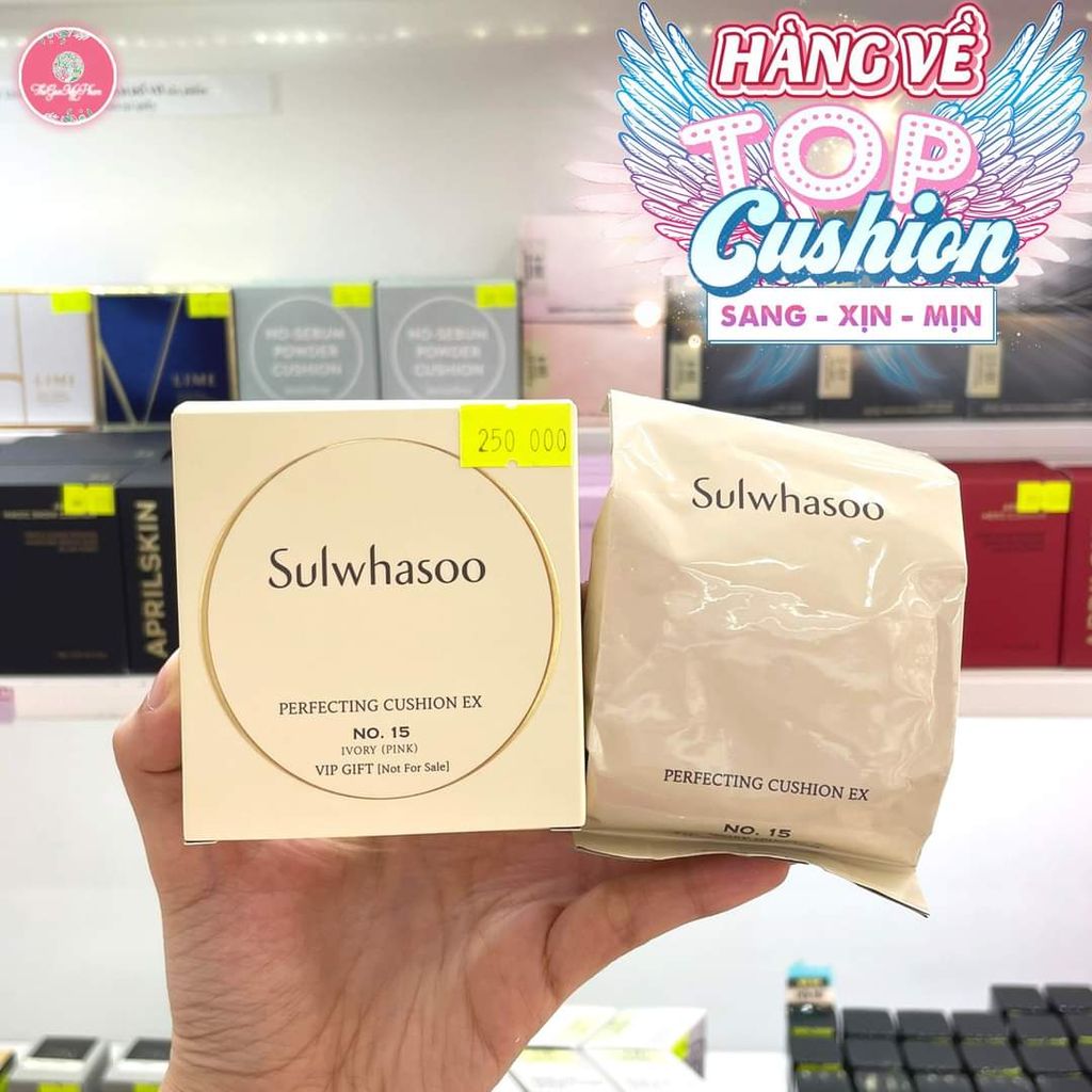 Phấn Nước Sulwhasoo Perfecting Cushion EX Vip Gift SPF50+ / PA+++  5g  #No.15 Ivory Pink (Mini VipGift) - Tone trắng sáng