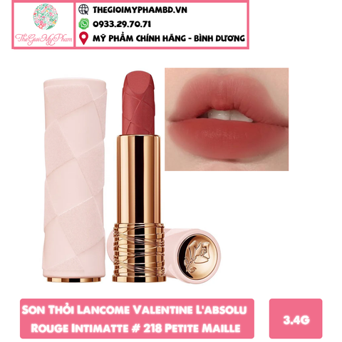 Son Thỏi Lancome Valentine L'absolu Rouge Intimatte #218 Petite Maille