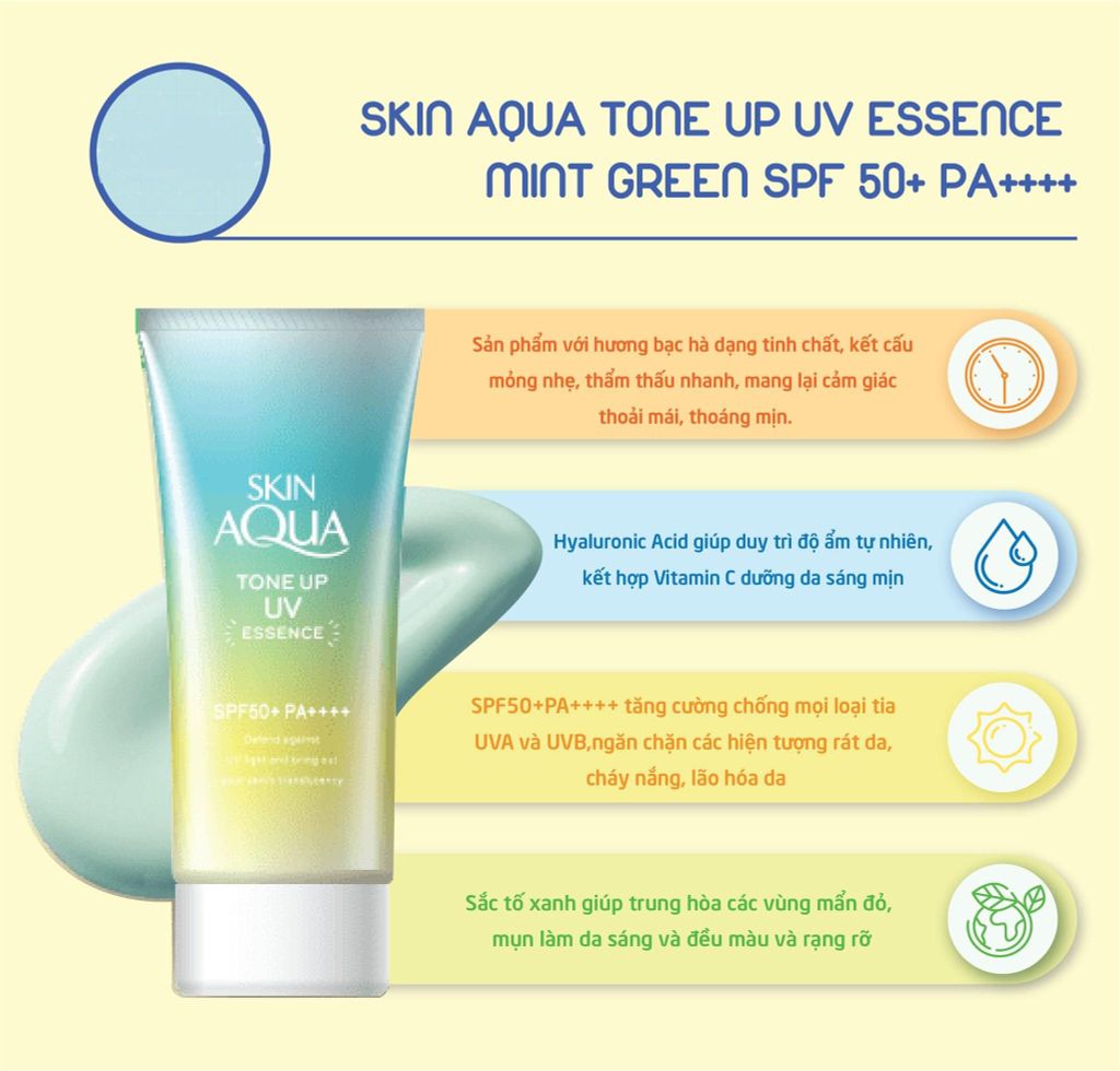 KCN Skin Aqua Tone Up Essence 80g (xanh)