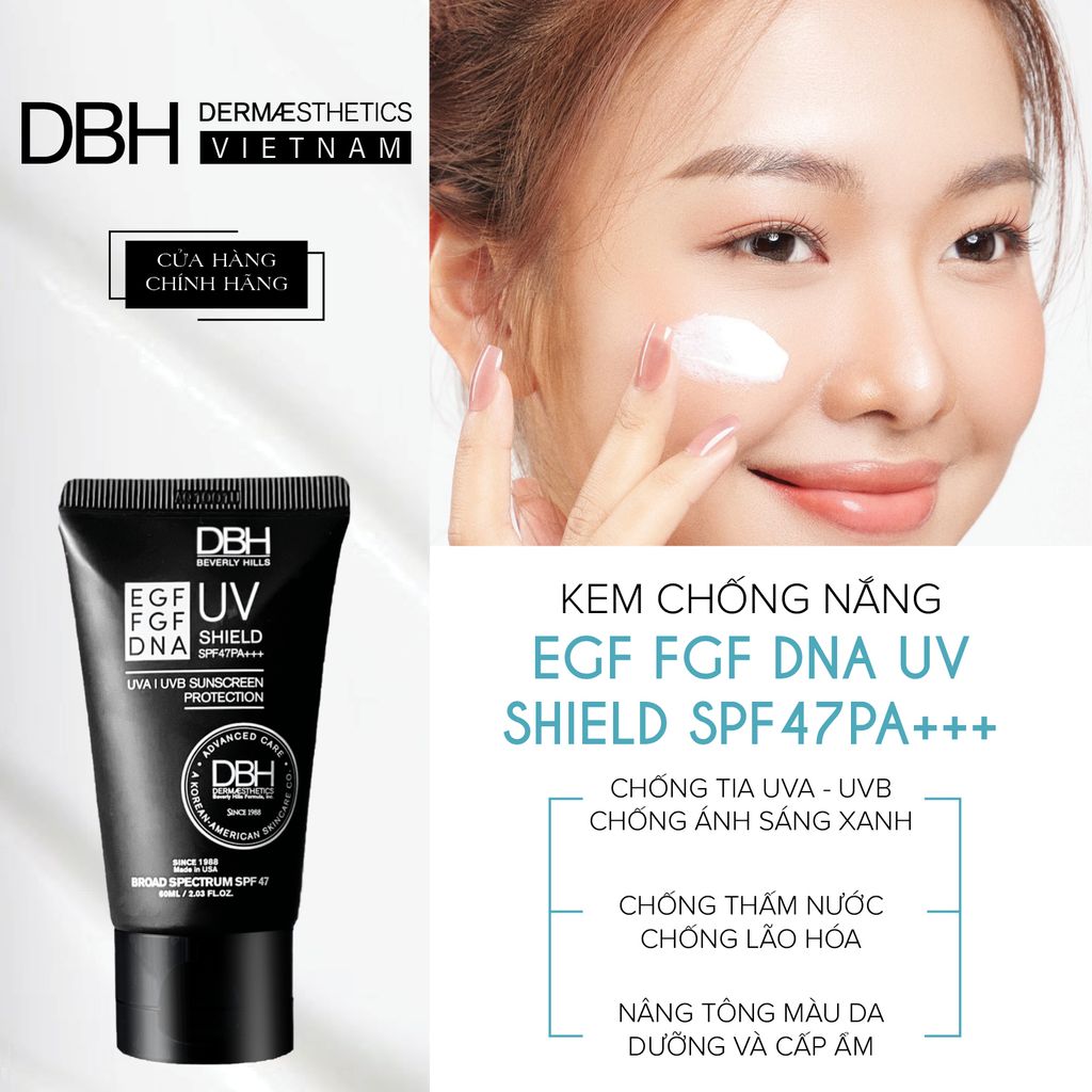 Kem Chống Nắng DBH EGF UV Shield SPF50 PA+++ 60ml