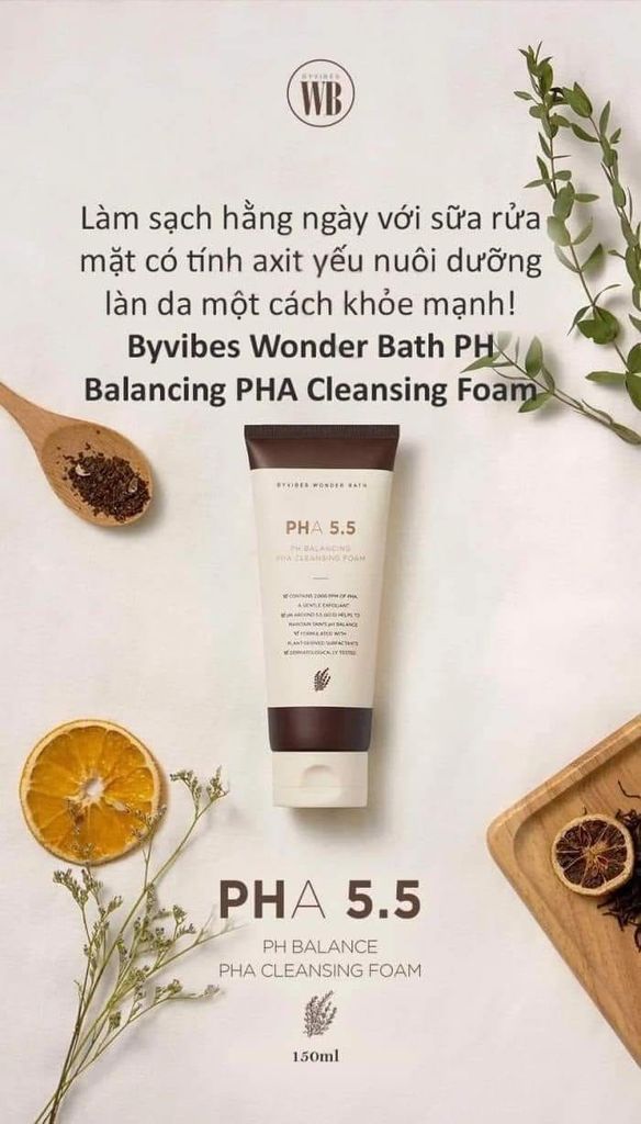 Sữa Rửa Mặt Byvibes Wonder Bath PHA 5.5 150ml